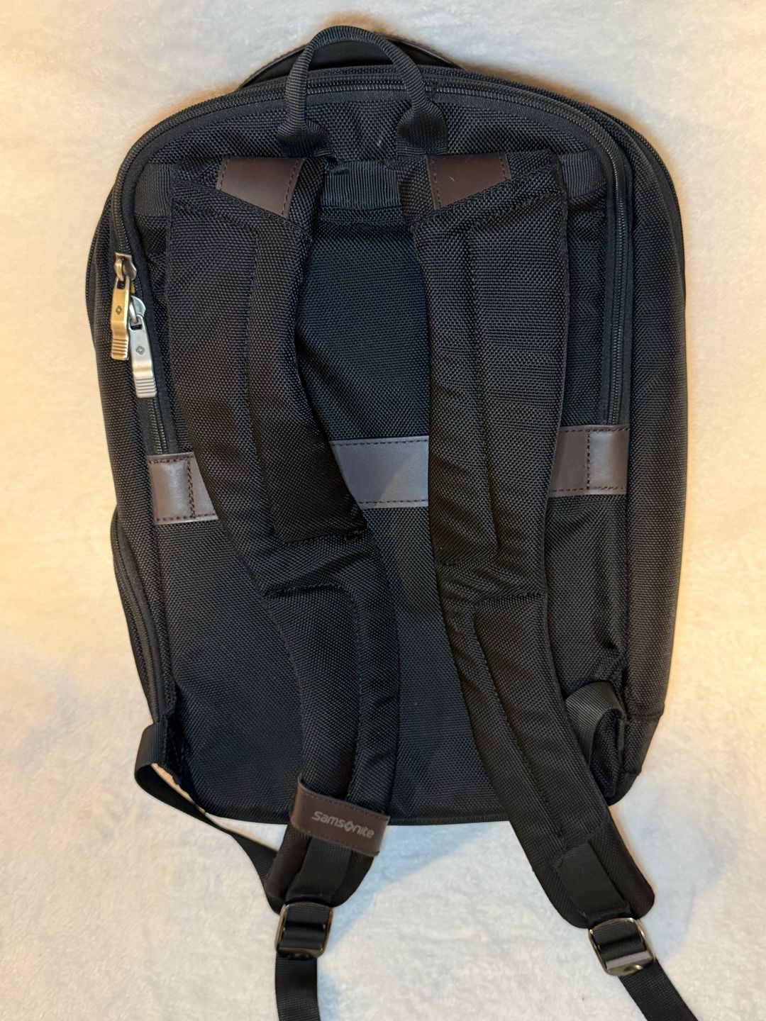 Samsonite Black Laptop Backpack with Brown Trim 5