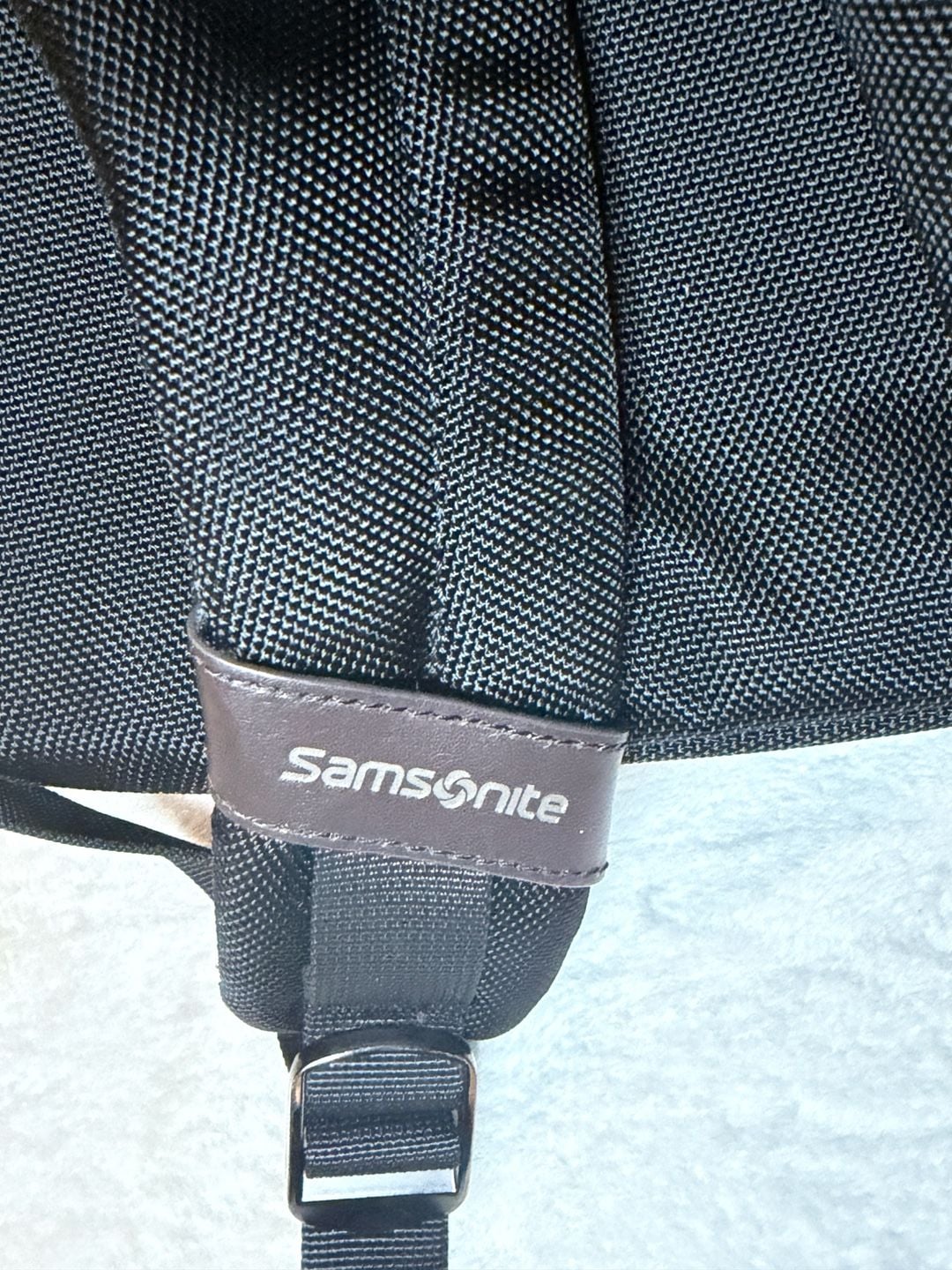 Samsonite Black Laptop Backpack with Brown Trim 6