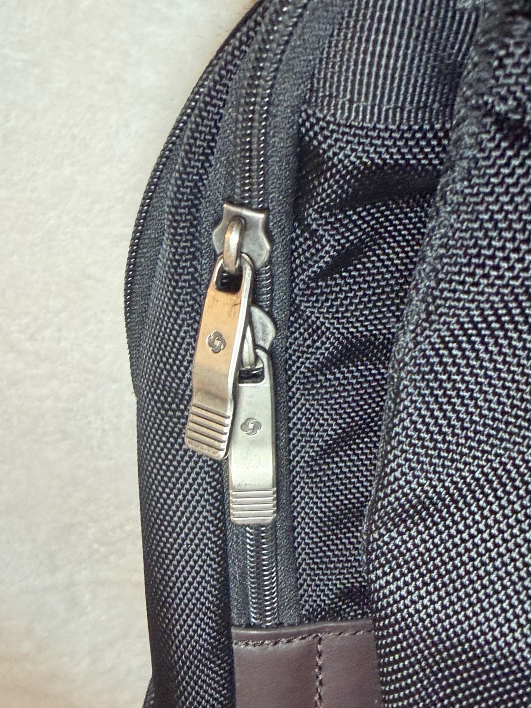 Samsonite Black Laptop Backpack with Brown Trim 7