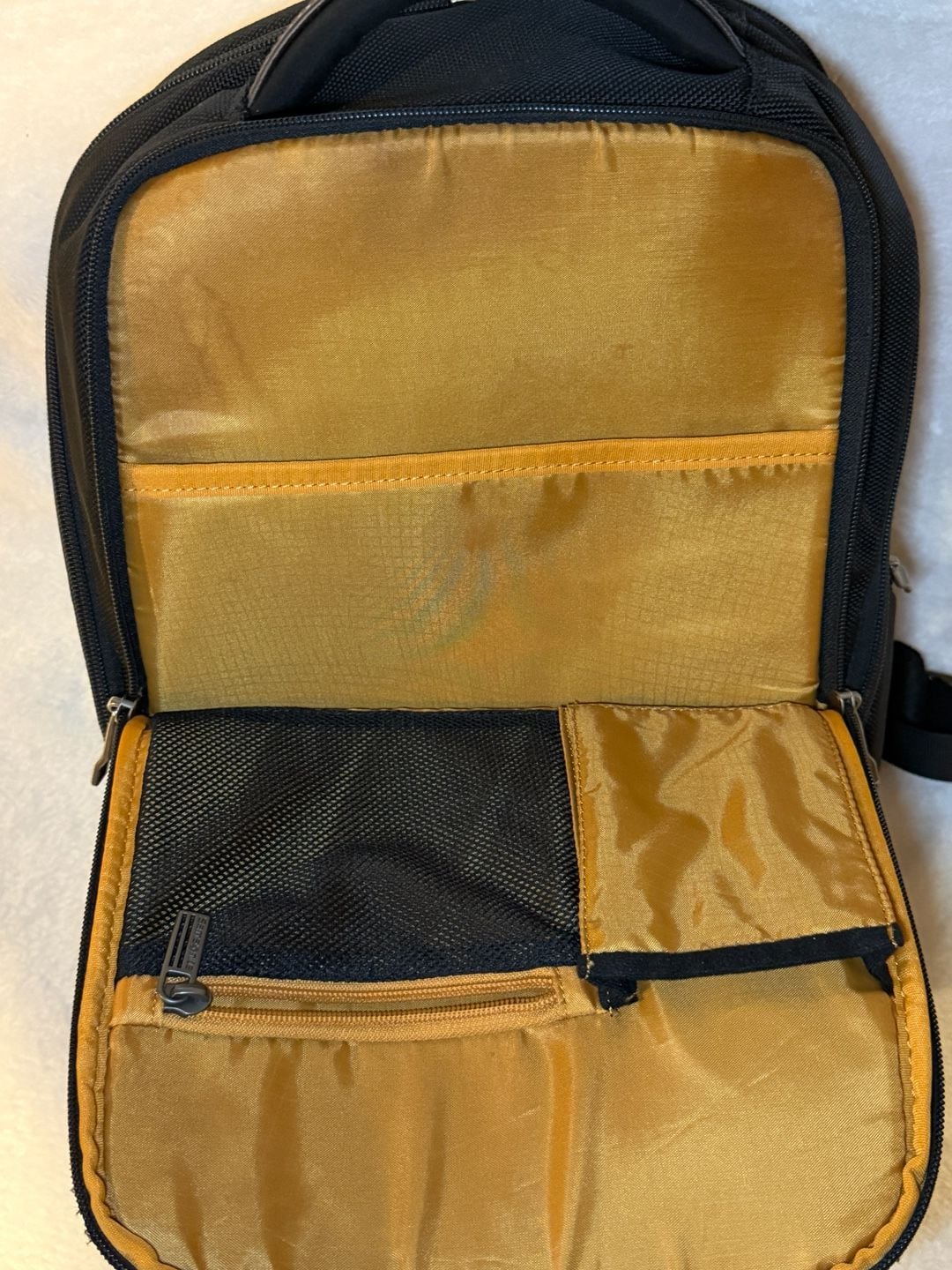 Samsonite Black Laptop Backpack with Brown Trim 10