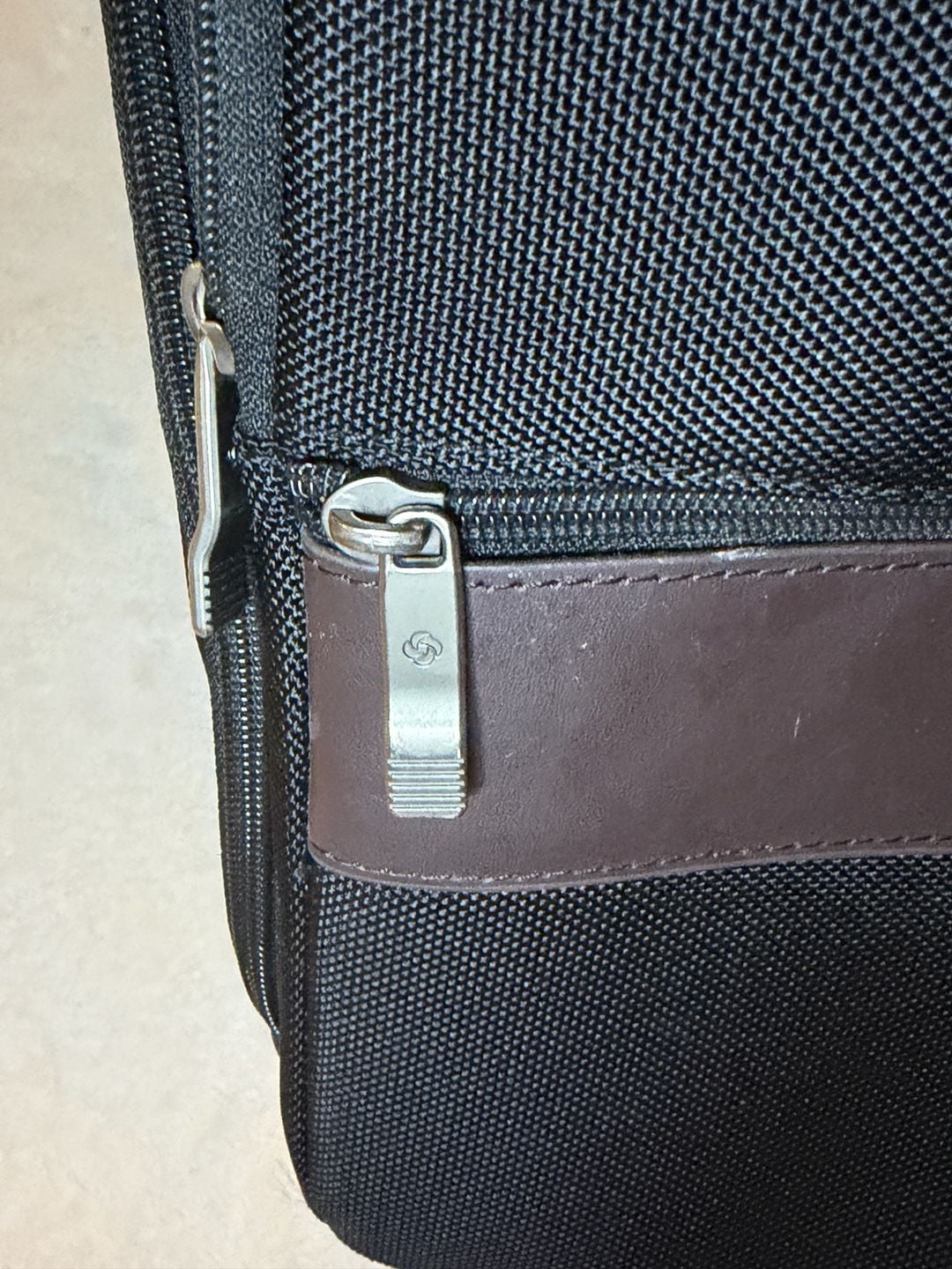Samsonite Black Laptop Backpack with Brown Trim 12