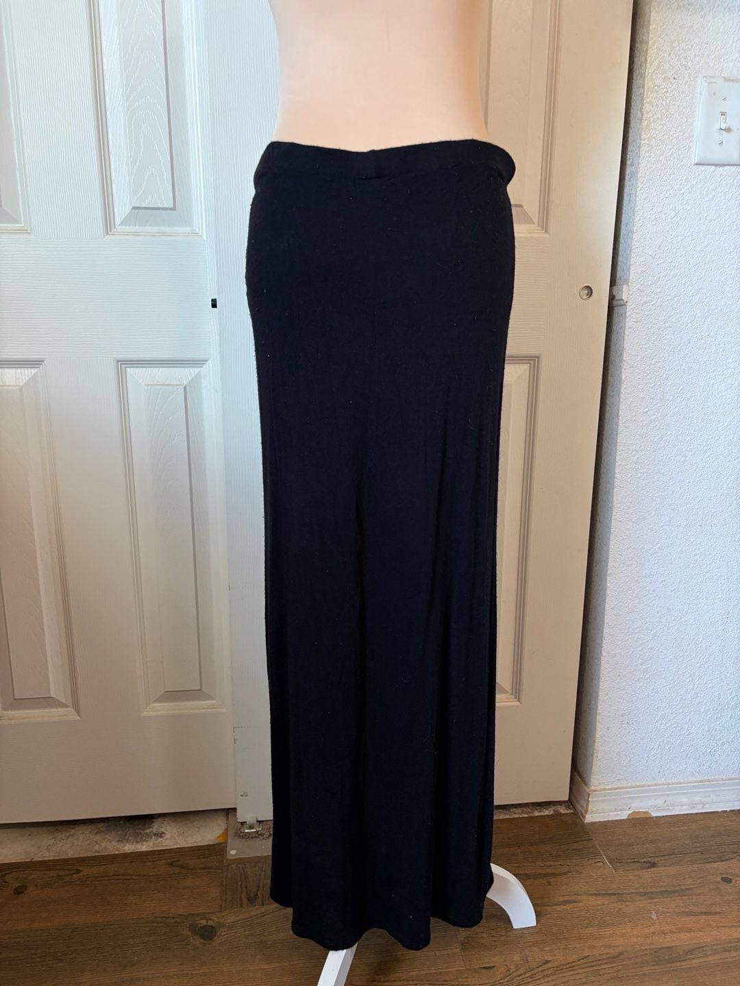 Vintage Y2K Agaci Grommet Detail Black Maxi Skirt 13