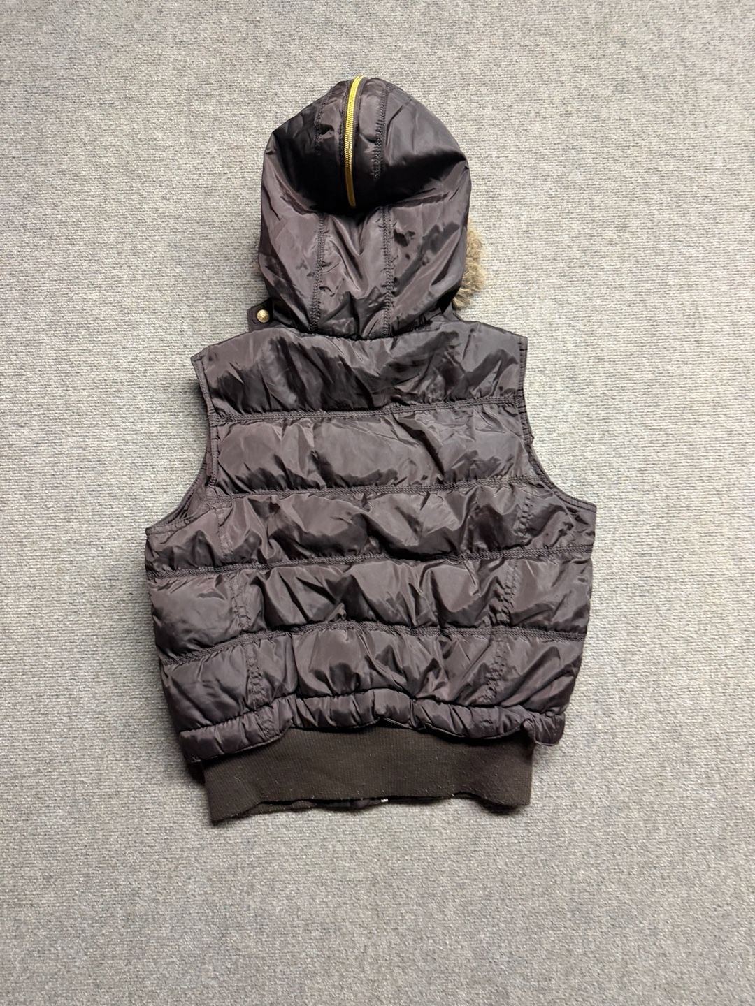 Southpole Puffer Jacket Womens M/L Black Vest Cropped Zip Off ... 3