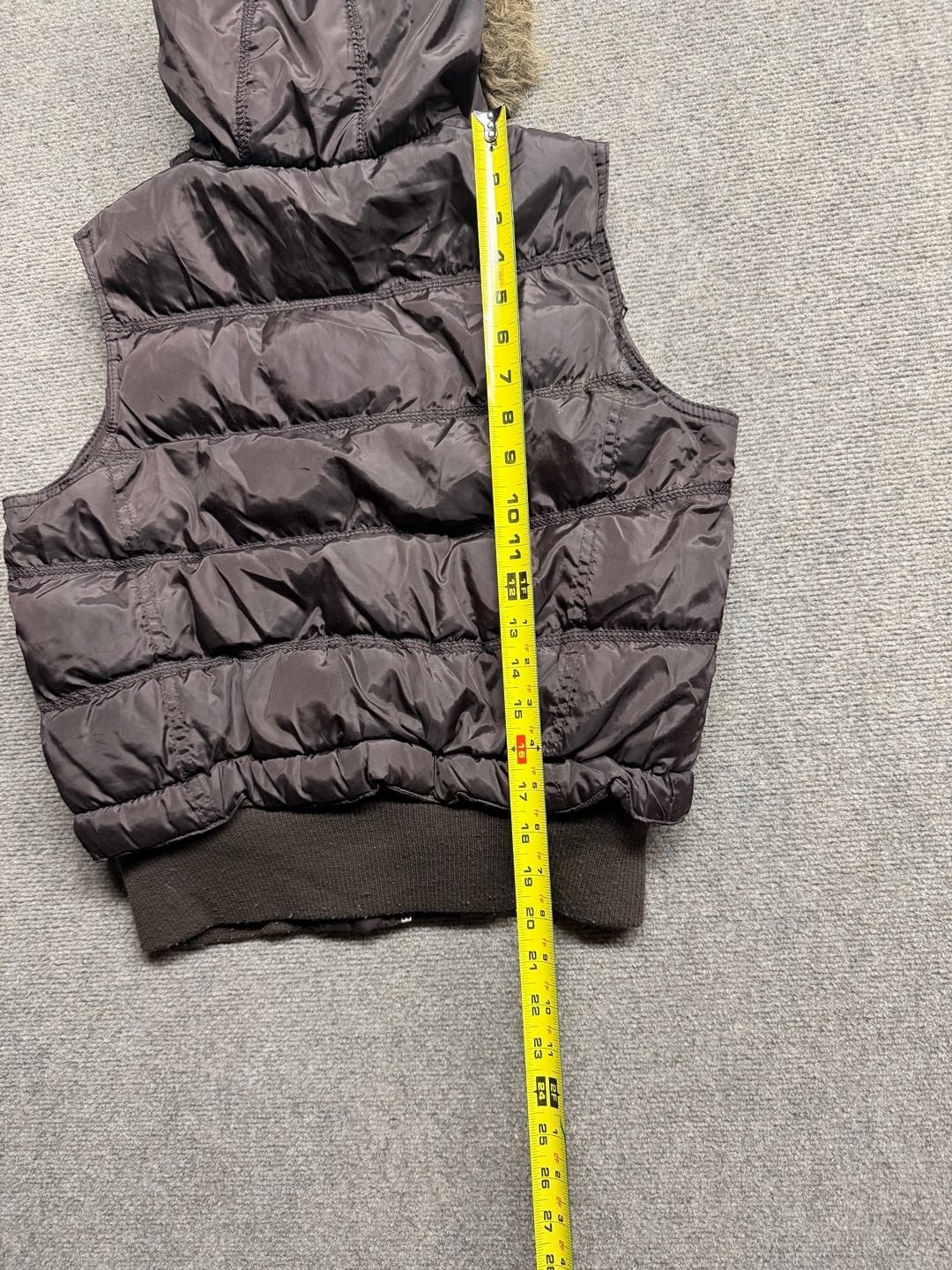Southpole Puffer Jacket Womens M/L Black Vest Cropped Zip Off ... 6
