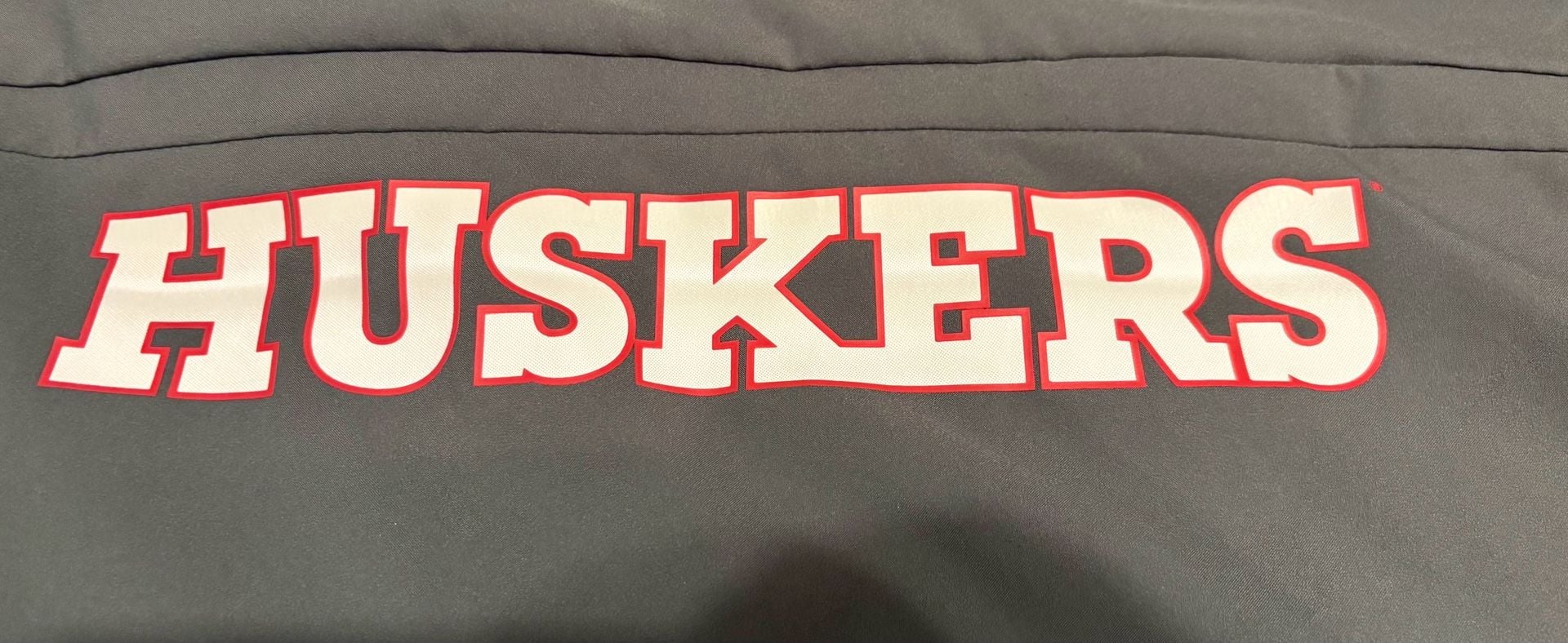Adidas Nebraska Huskers Bomber Jacket Size XL Grey Full Zip 8