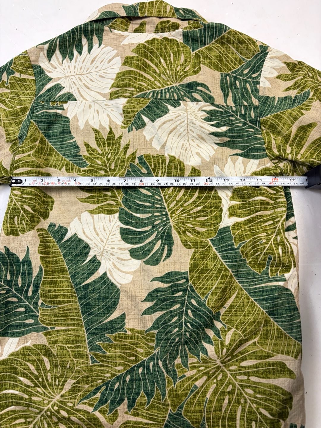 Malihini Hawaii Tropical Leaf Hawaiian Collared Button Down Shirt Green Size M (OF) 10