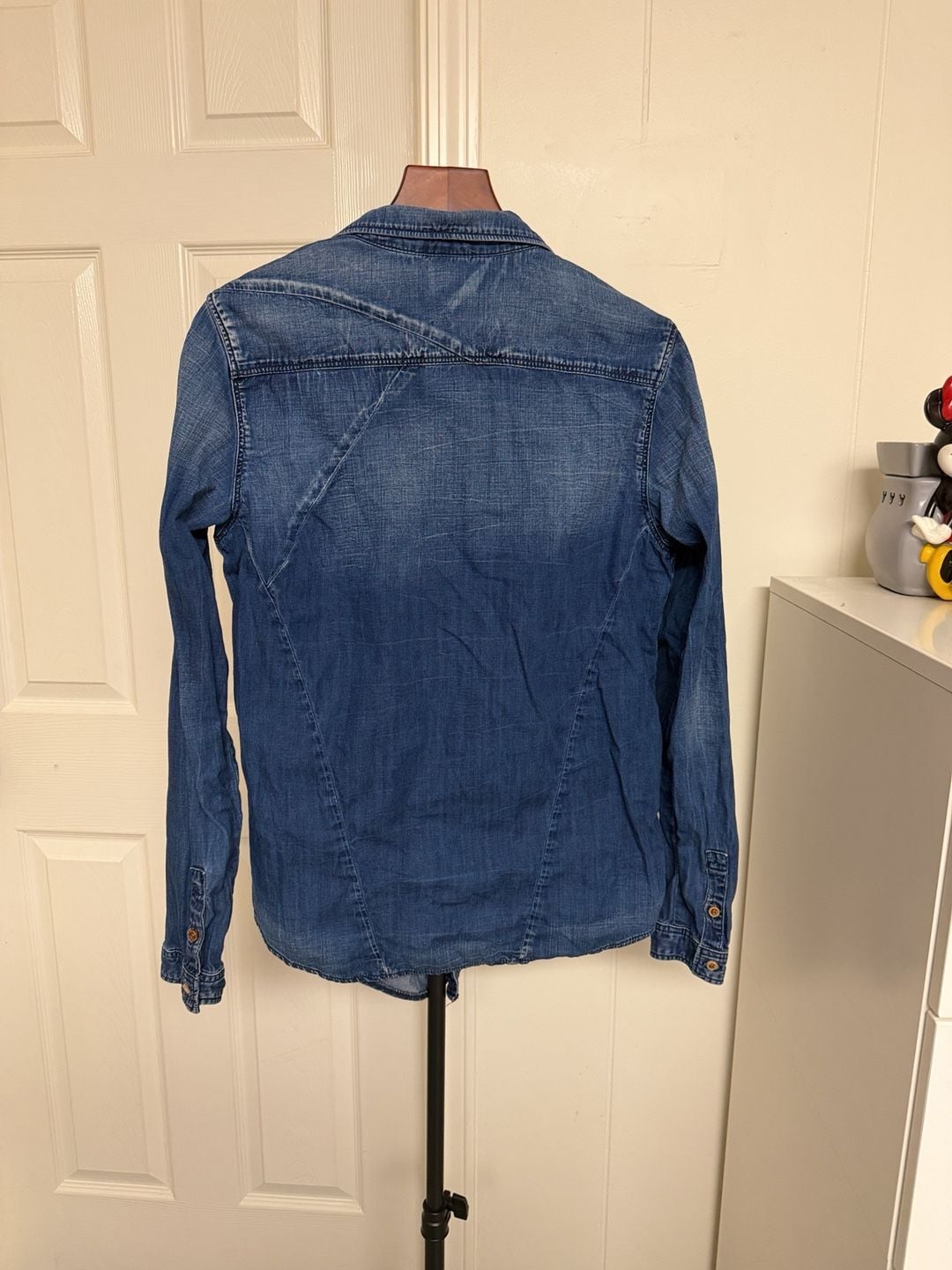Maison Scotch Amsterdams Blauw Denim Shirt Blue Cotton/165 6