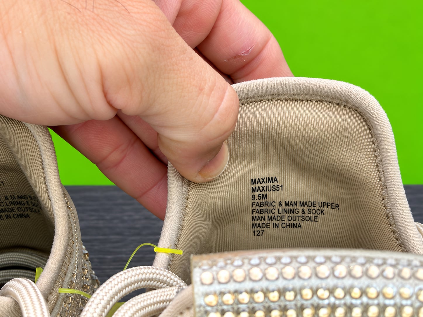 Steve Madden NY90 Sneakers Beige Rhinestone 8