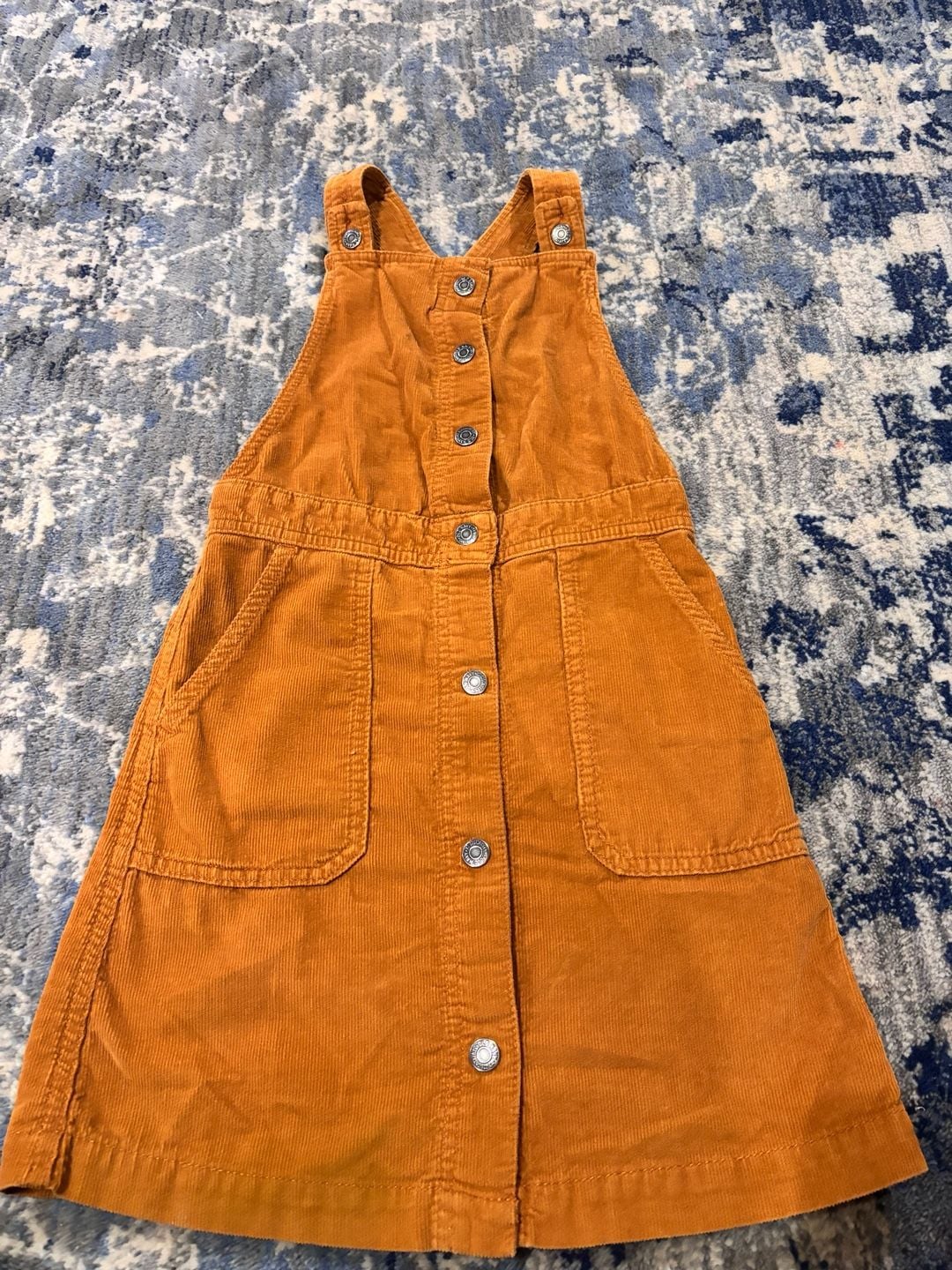 Old Navy Corduroy Overall Dress Size M (8) Mustard Yellow 2