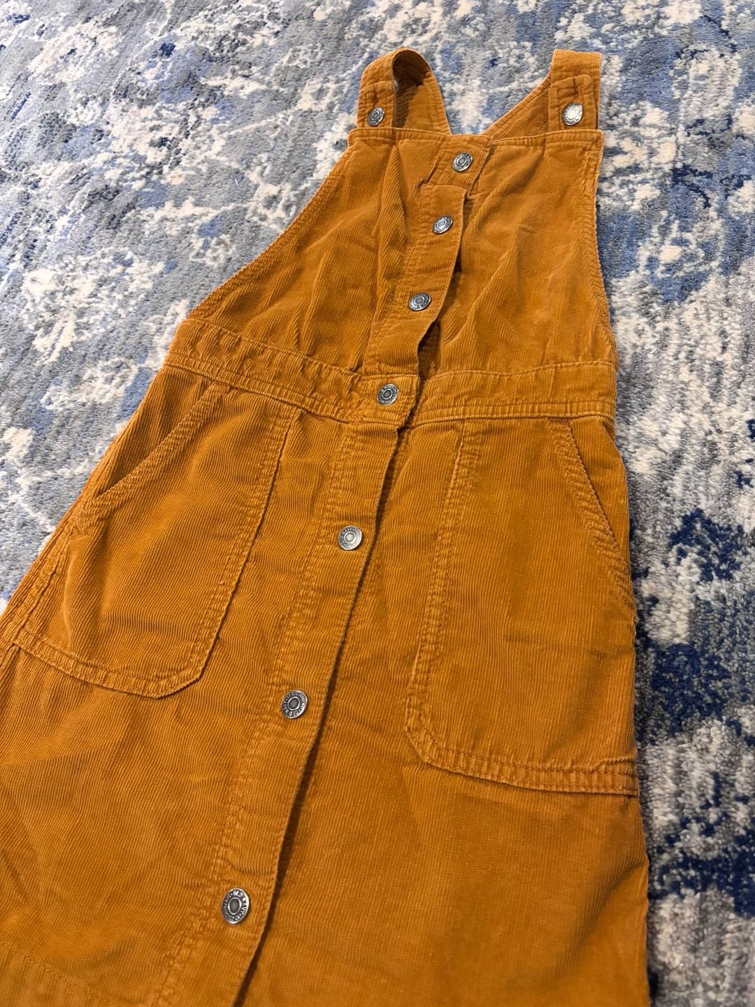 Old Navy Corduroy Overall Dress Size M (8) Mustard Yellow 3