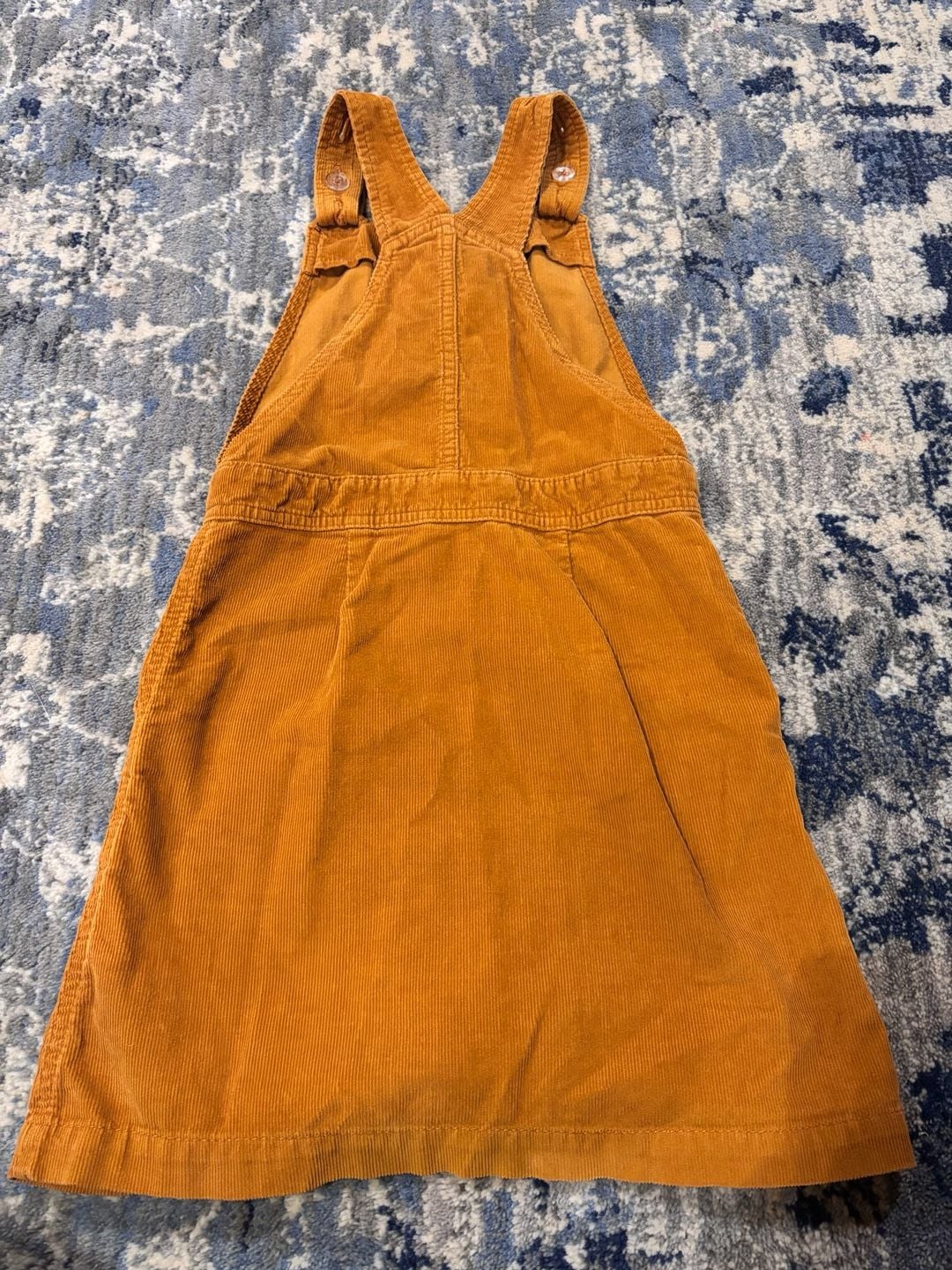 Old Navy Corduroy Overall Dress Size M (8) Mustard Yellow 4