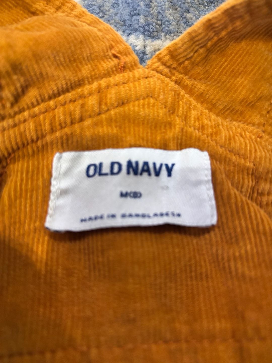 Old Navy Corduroy Overall Dress Size M (8) Mustard Yellow 5