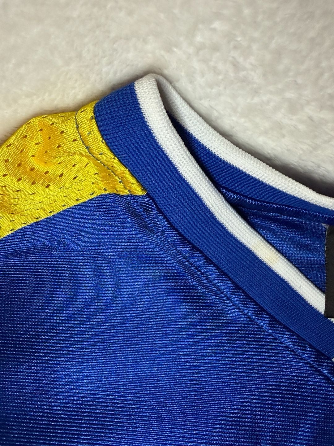 Vtg FUBU Jeans Collection Jersey Size XL 1992 Blue Yellow 7