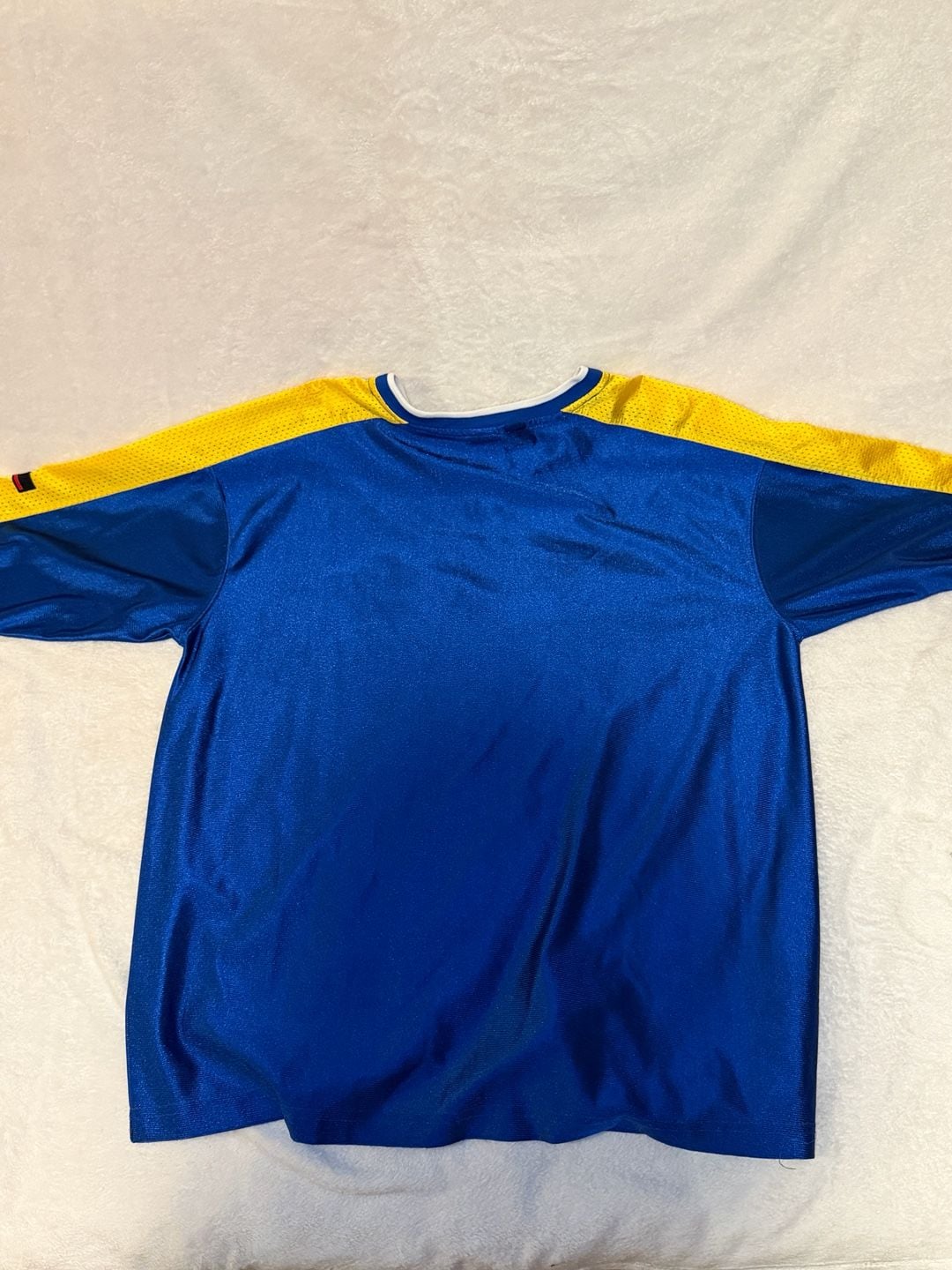 Vtg FUBU Jeans Collection Jersey Size XL 1992 Blue Yellow 10