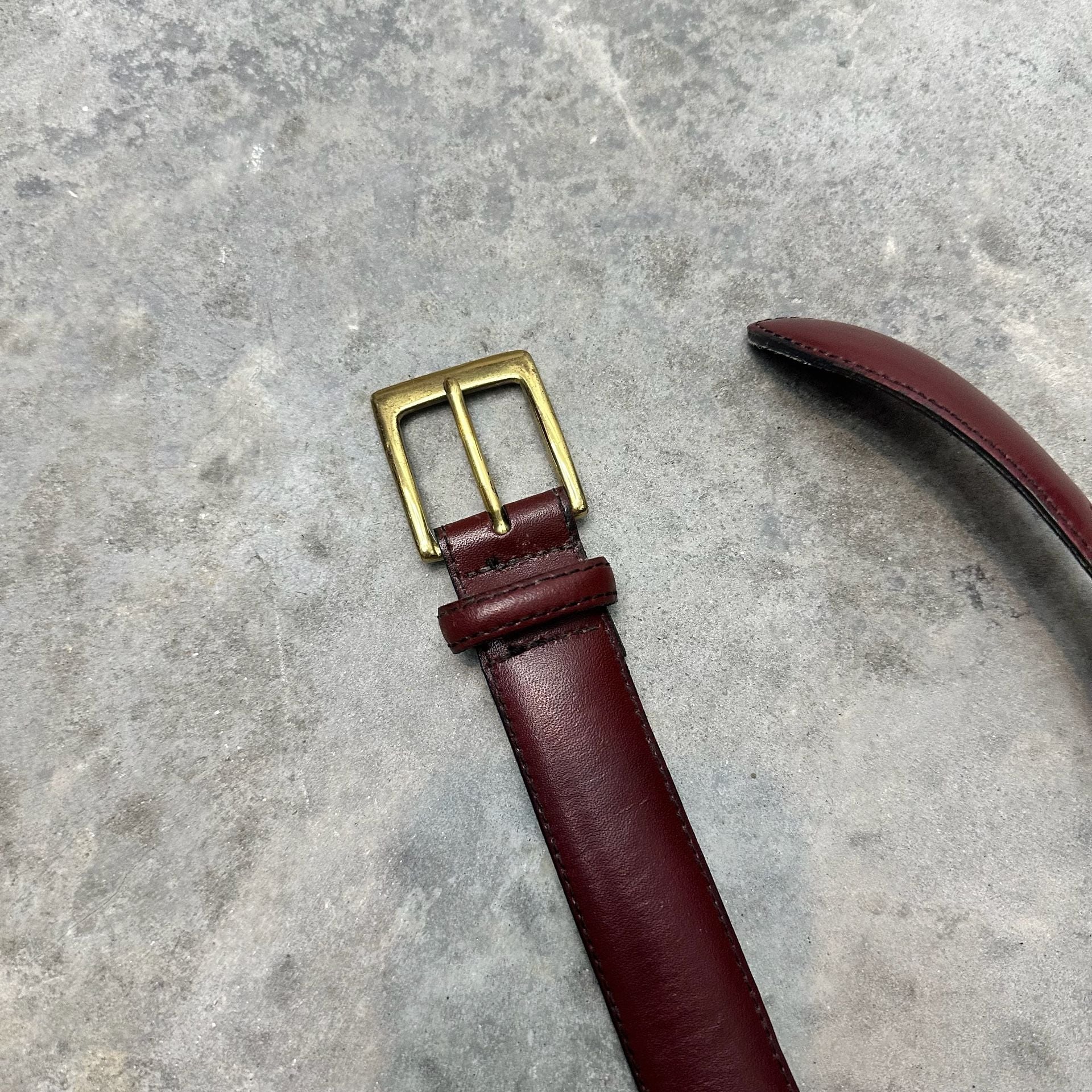 Vintage Made in USA Leather Cowhide Belt - Size 38 2