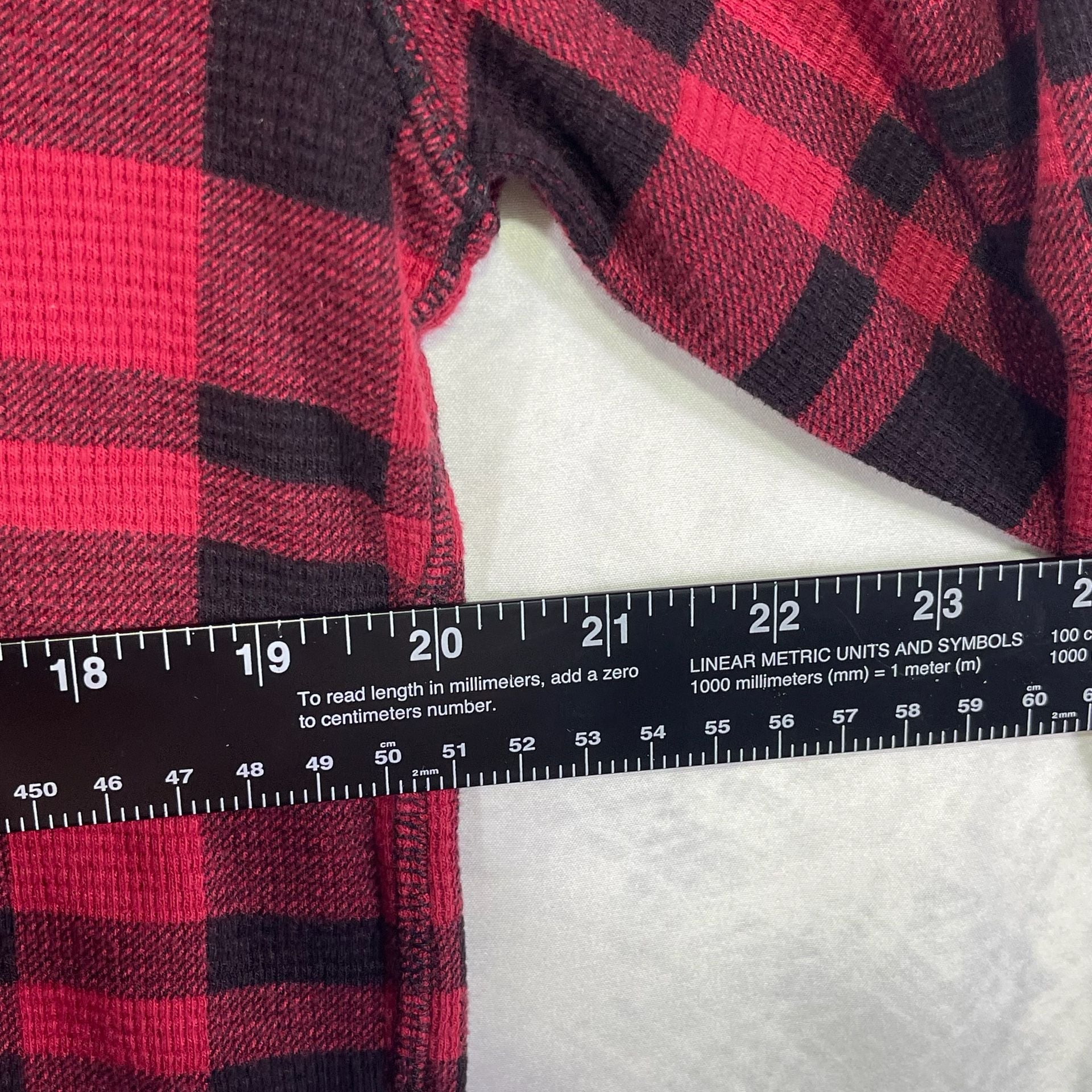 Polo Ralph Lauren Buffalo Plaid Thermal Shirt Size L Red Black Long Sleeve 5