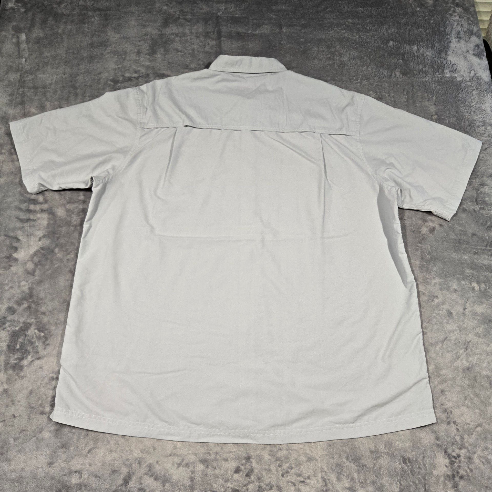 Filson Short Sleeve Button Up Shirt Size XL Light Blue Fishing 10