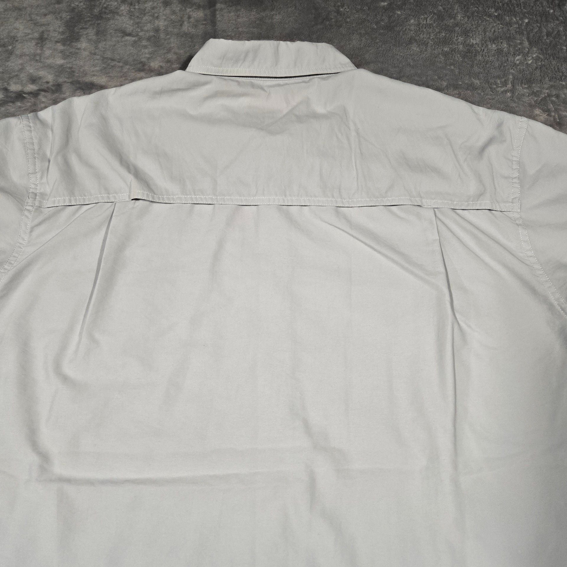 Filson Short Sleeve Button Up Shirt Size XL Light Blue Fishing 11