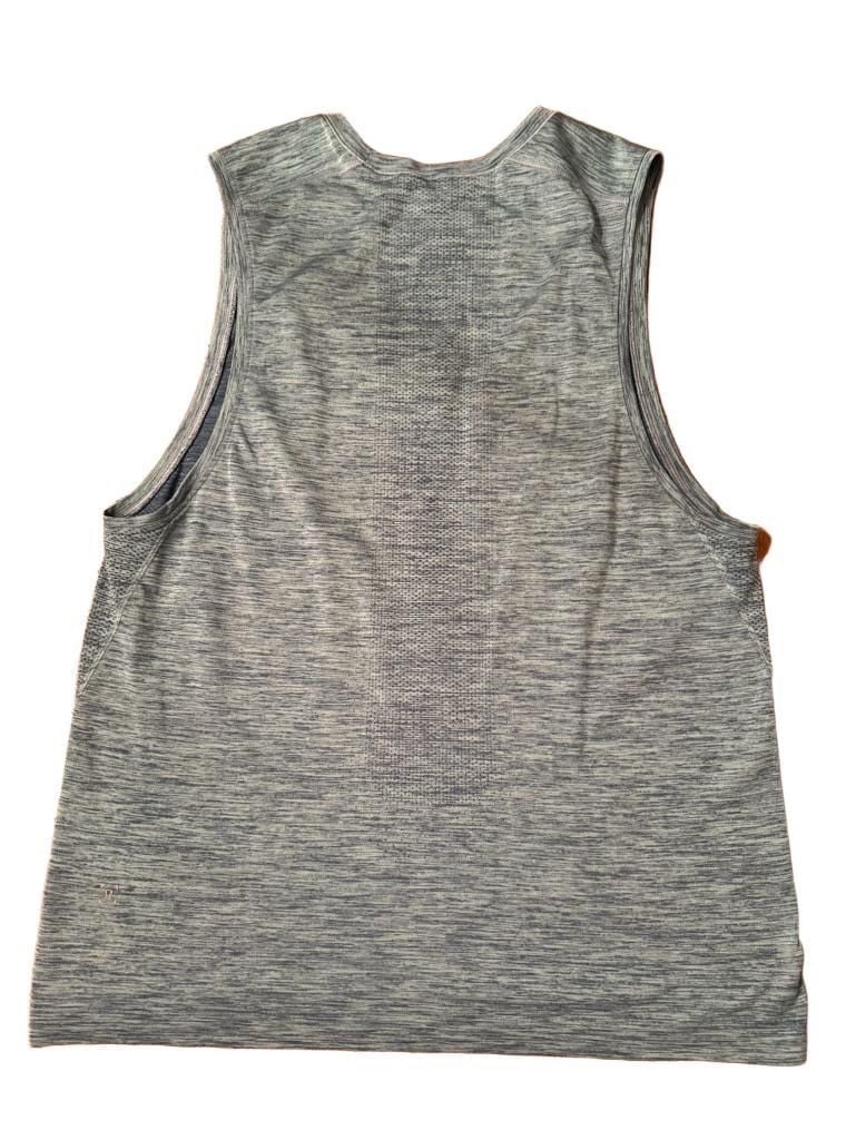 Lululemon Metal Vent Tech Tank Size L Blue Heathered Workout Shirt h1608 6