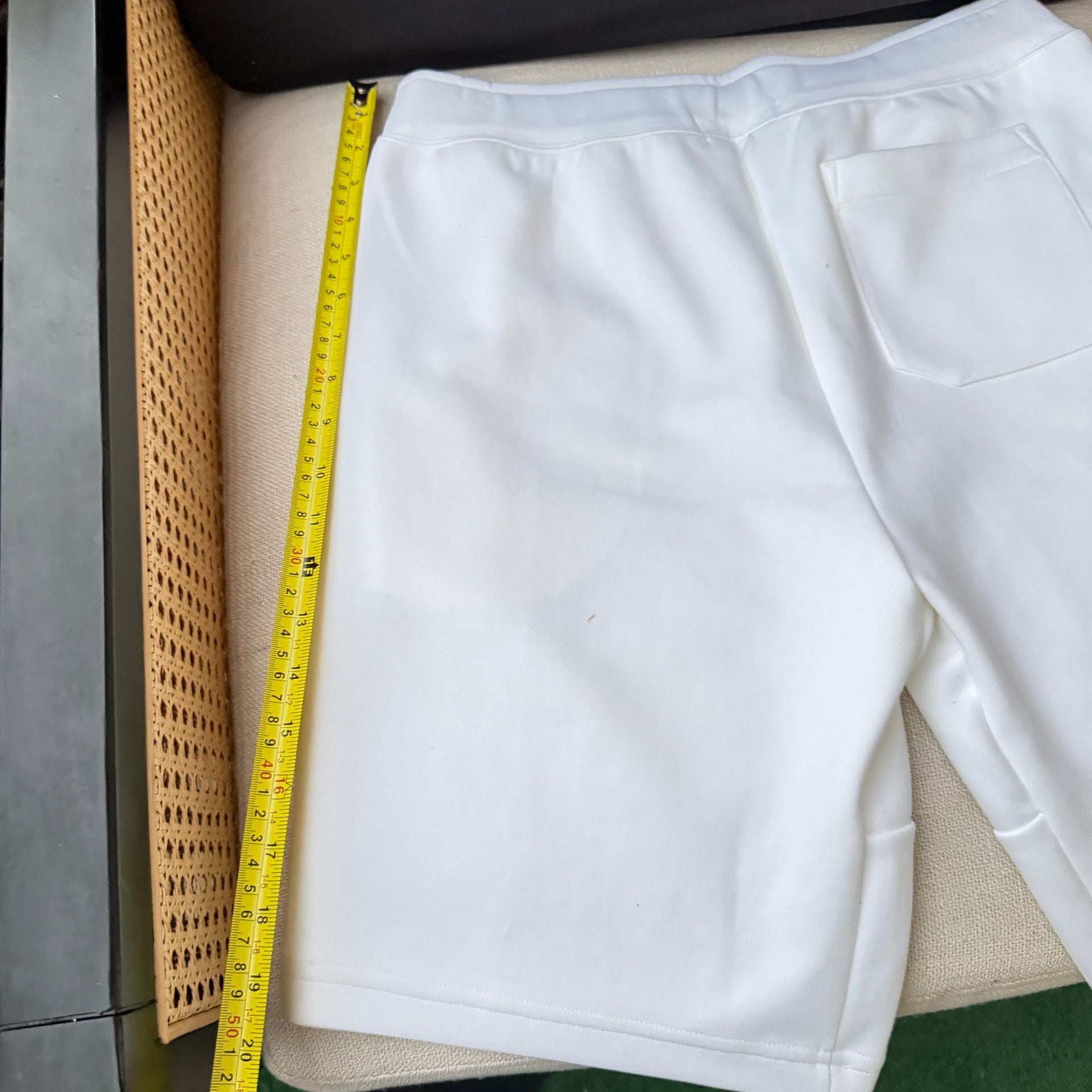 e: Polo Ralph Lauren Men’s White Fleece Drawstring Shorts Size S 5