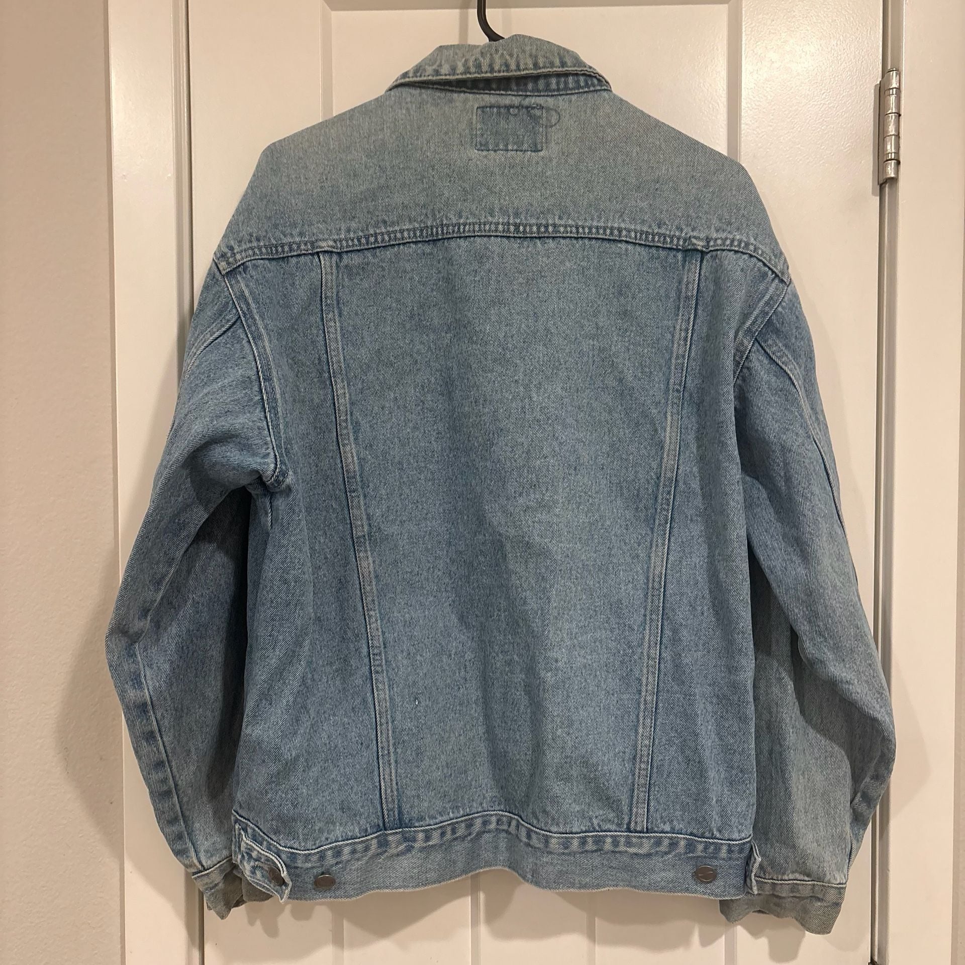 Vintage Pepsi Denim Trucker Jacket M Light Wash 90s Y2K Nothing Else Is Pepsi 4