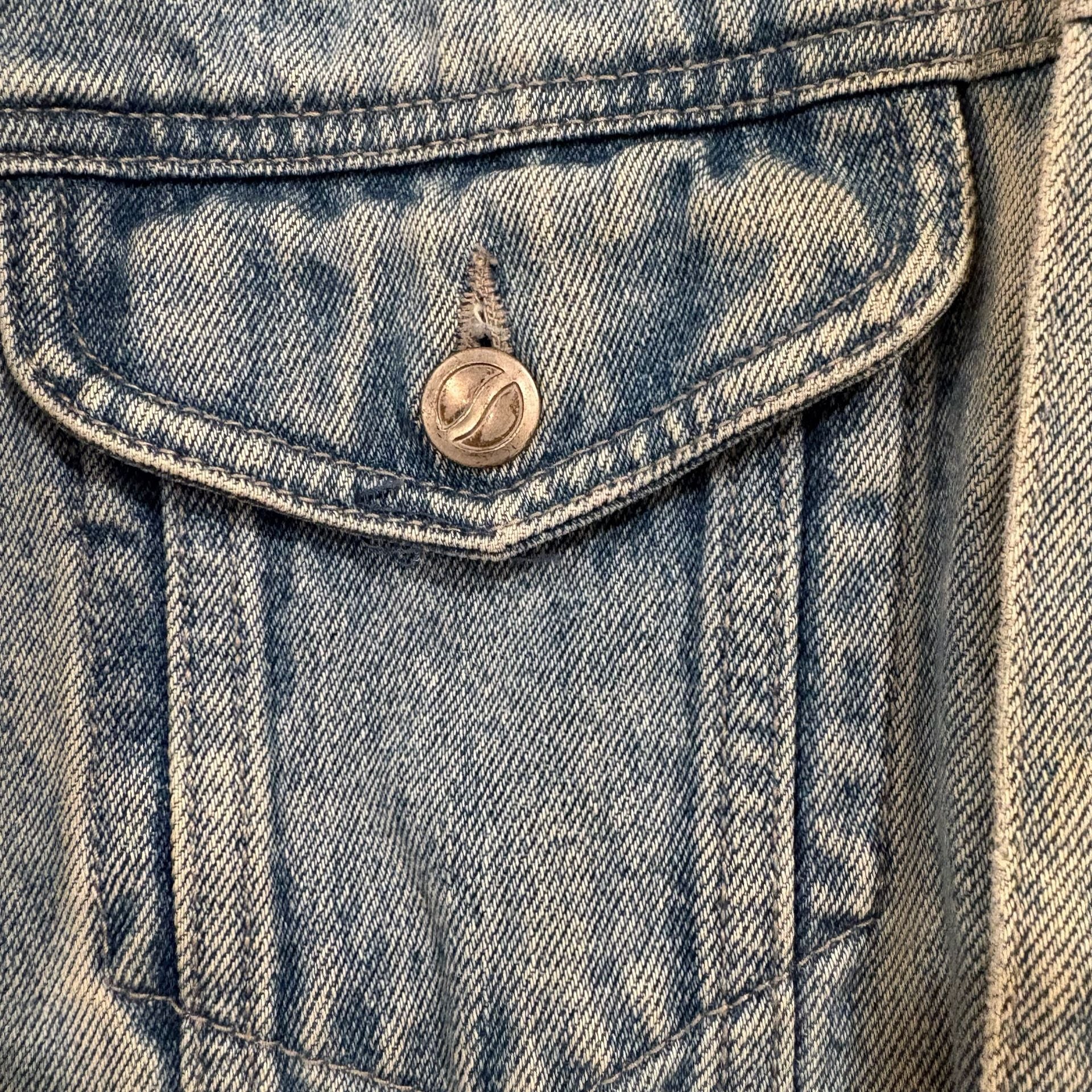Vintage Pepsi Denim Trucker Jacket M Light Wash 90s Y2K Nothing Else Is Pepsi 12