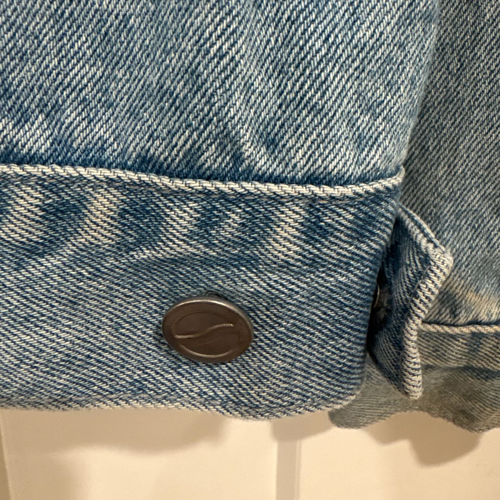 Vintage Pepsi Denim Trucker Jacket M Light Wash 90s Y2K Nothing Else Is Pepsi 15