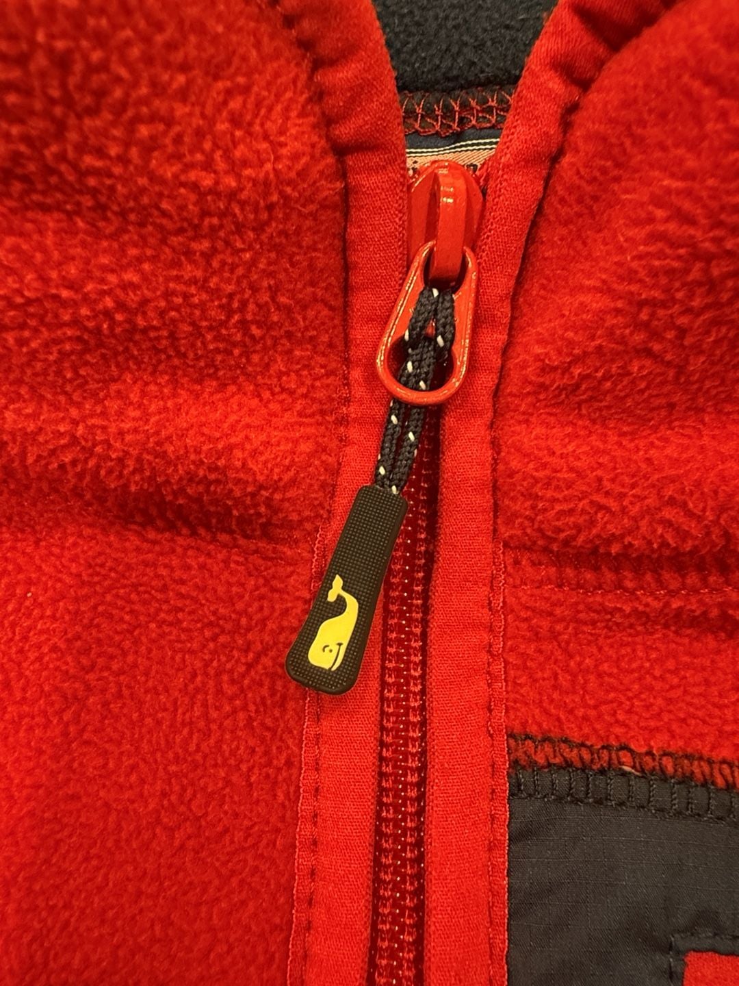 Vineyard Vines Fleece Pullover Size XL Red Quarter Zip 4