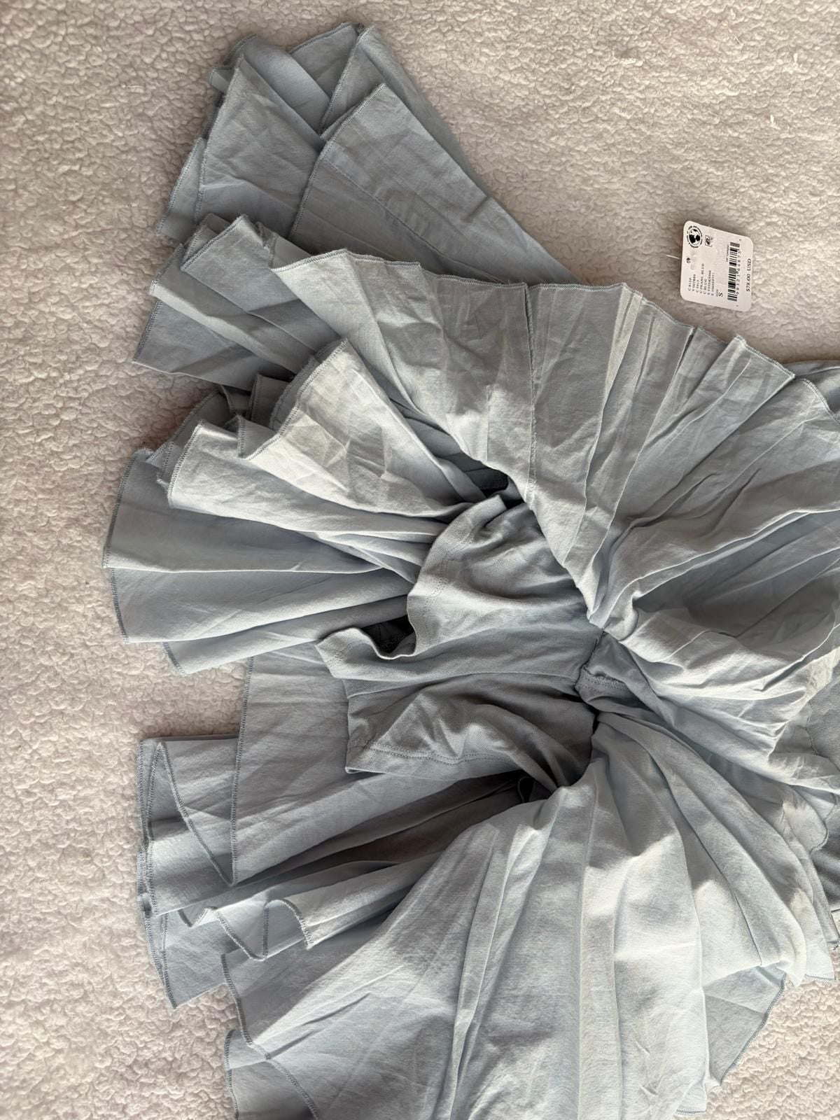 Free People Ruffle Mini Skirt Size S Blue 3
