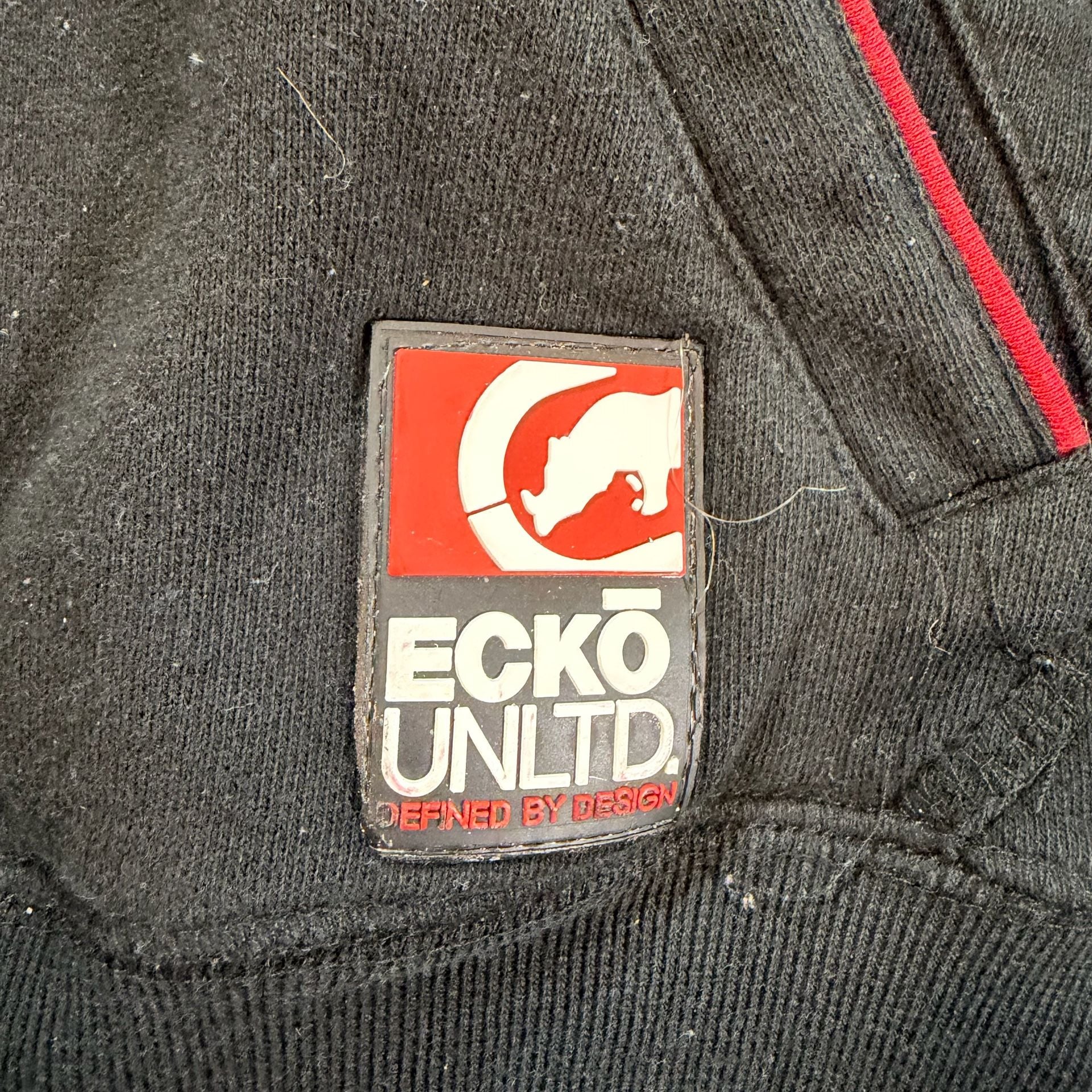 Ecko Unltd. Zip Hoodie Size XXL Black Raw & Uncut Logo Graphic 8