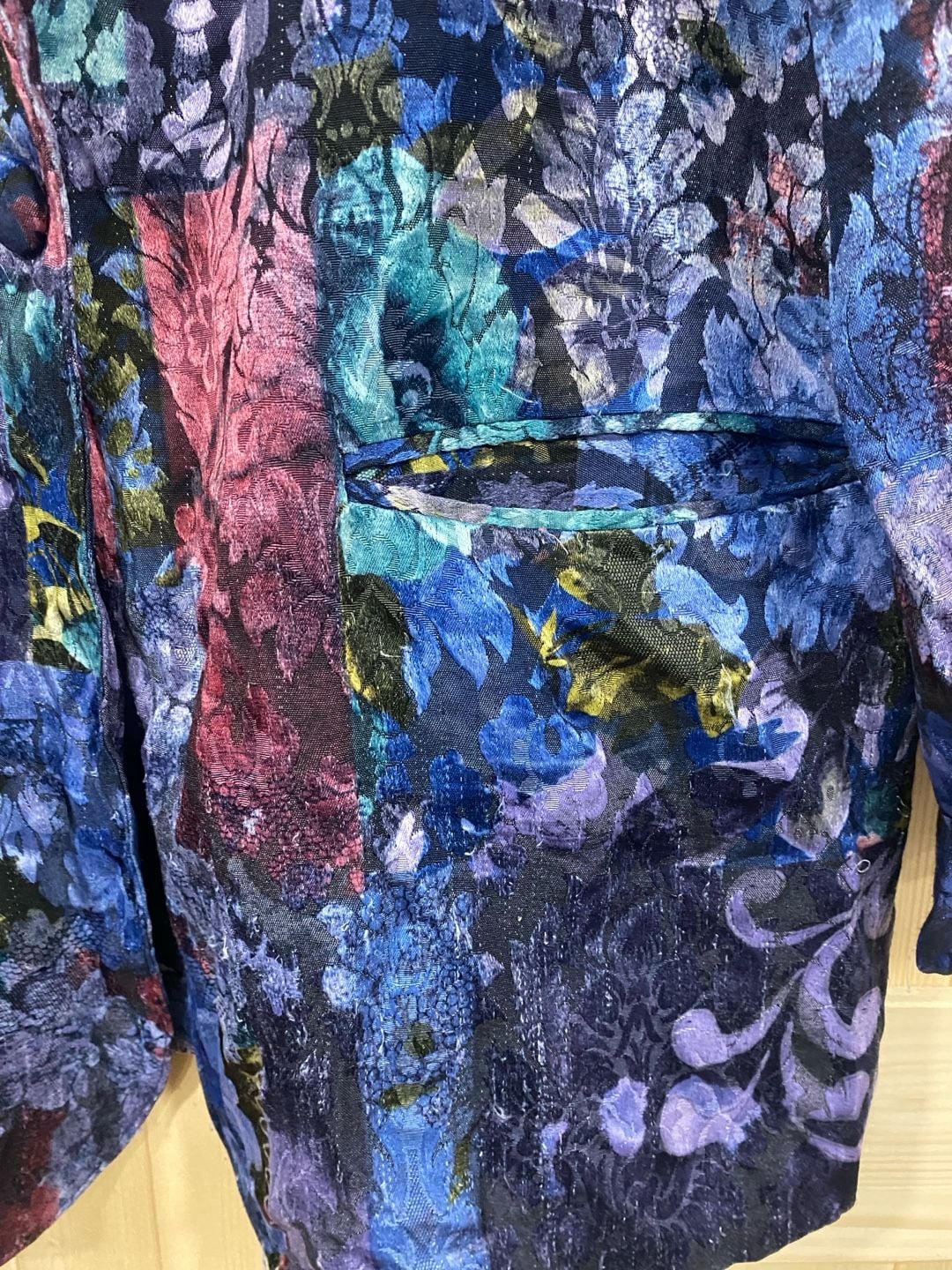 Michael K. Company Vintage Floral Brocade Patchwork Blazer Jacket 3