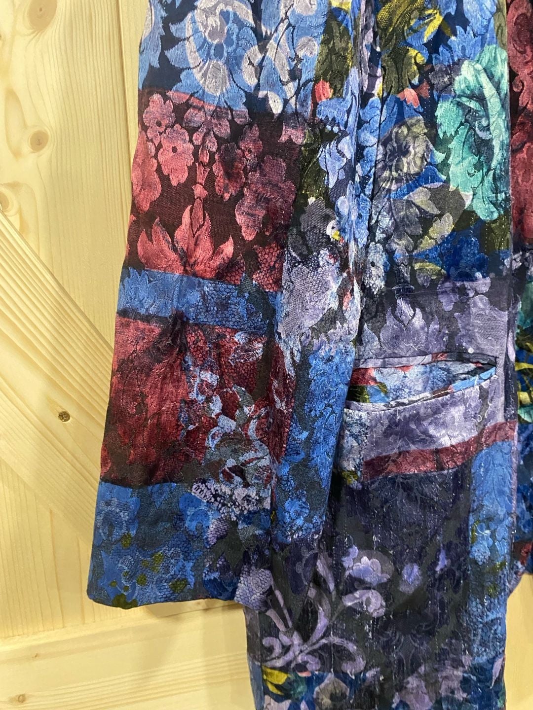 Michael K. Company Vintage Floral Brocade Patchwork Blazer Jacket 4