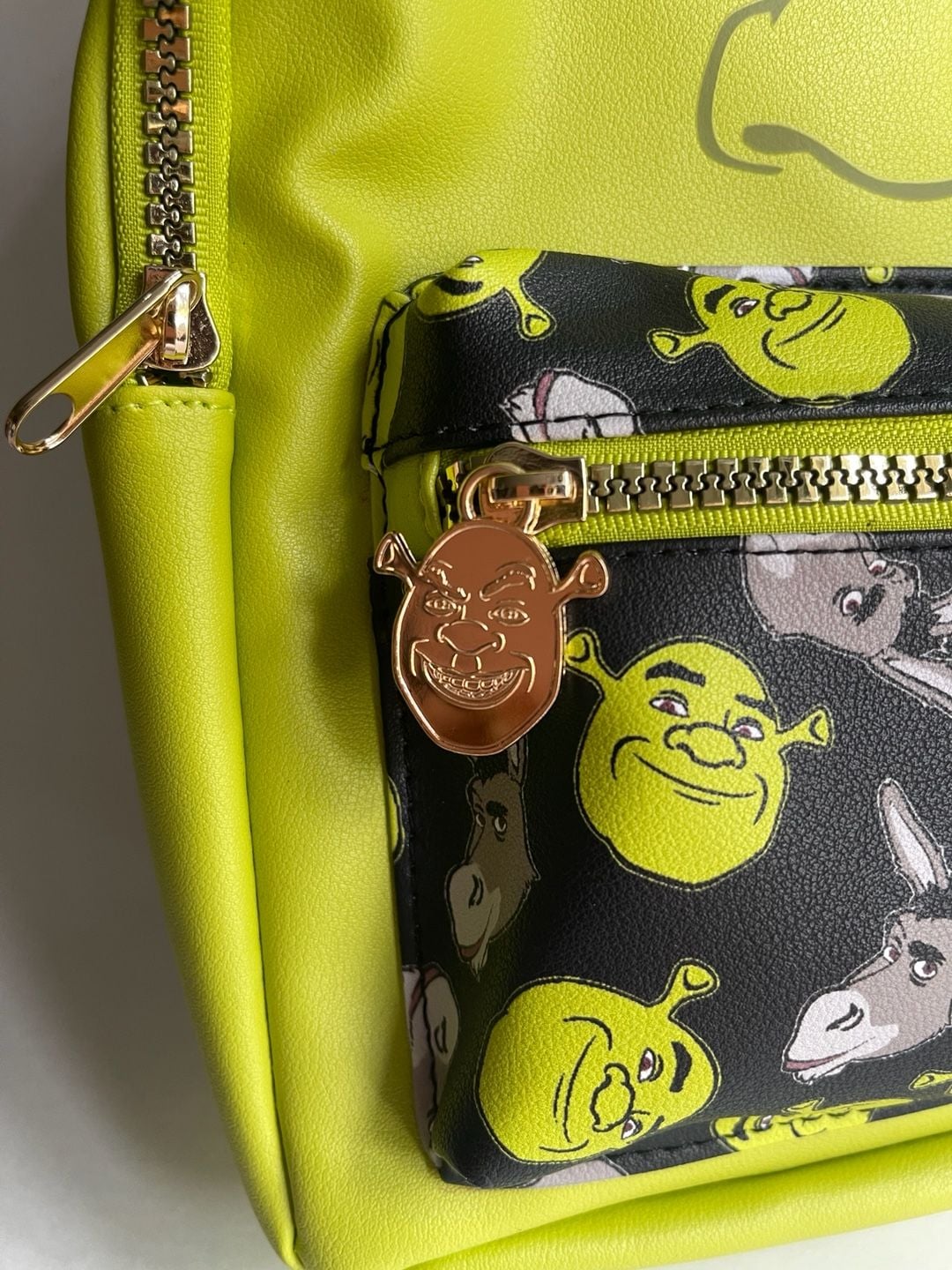 DreamWorks Shrek Character Mini Backpack Green Faux Leather 9