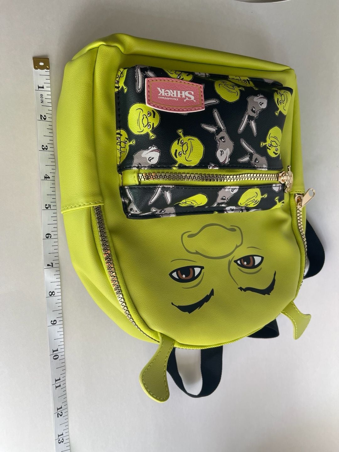DreamWorks Shrek Character Mini Backpack Green Faux Leather 10