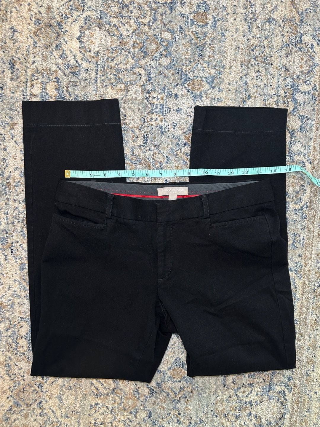 Banana Republic Sloan Pants Size 6P Black Petite Career Trousers 2