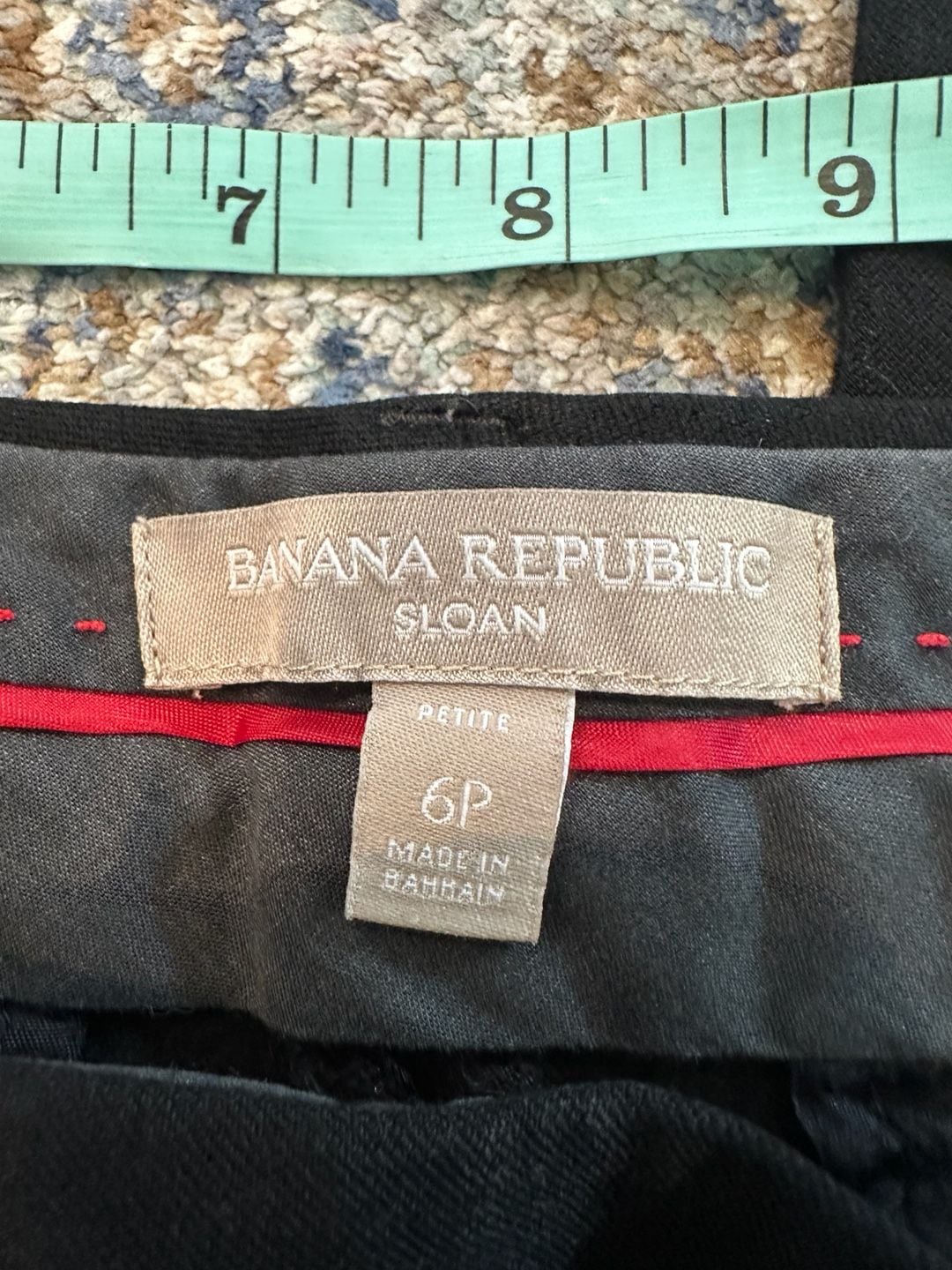 Banana Republic Sloan Pants Size 6P Black Petite Career Trousers 3