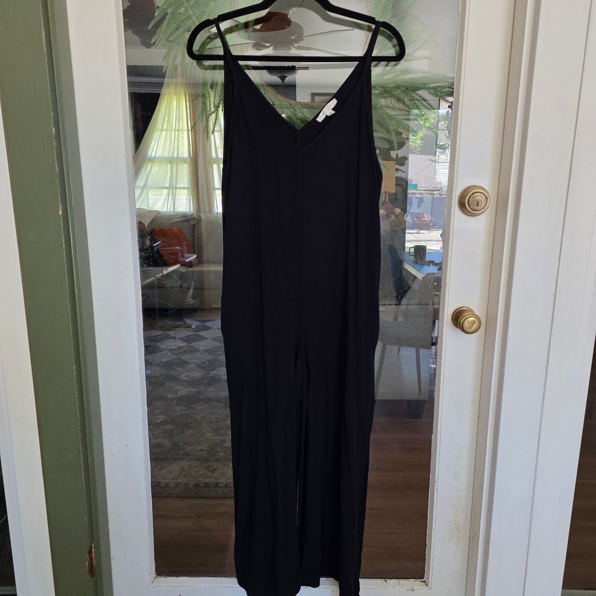 Final Touch Black V-Neck Jumpsuit Size S 3