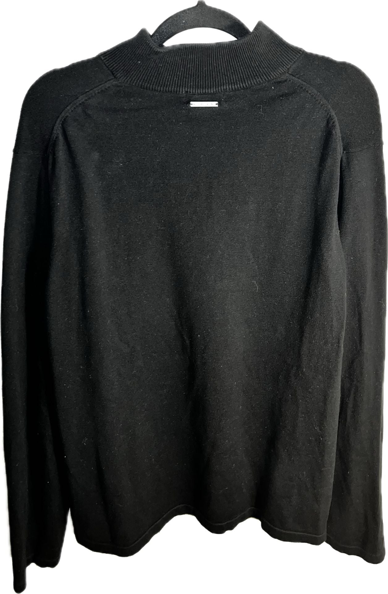 Michael Michael Kors 1/4 Zip Sweater Size XL Black Cotton 3