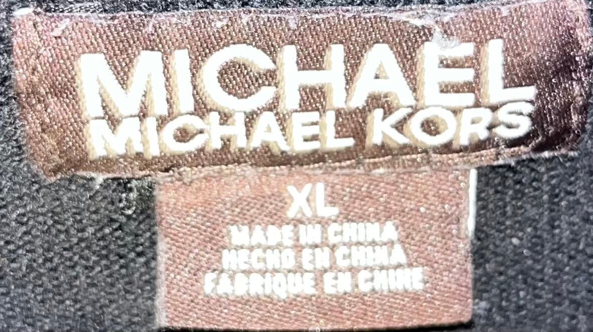 Michael Michael Kors 1/4 Zip Sweater Size XL Black Cotton 4