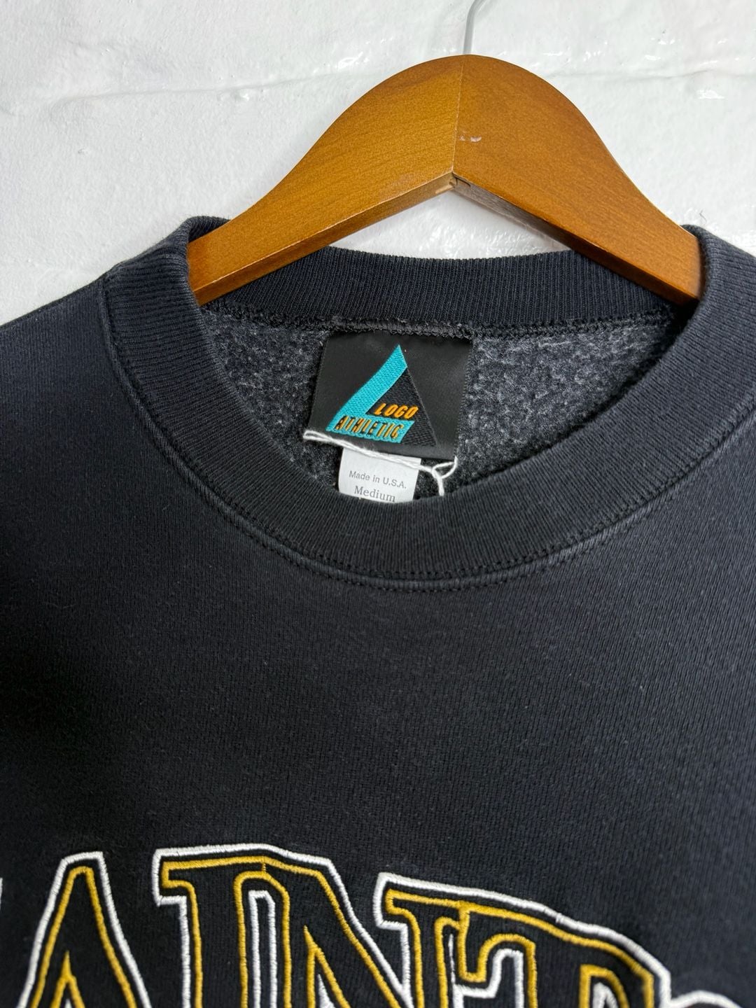 Logo Athletic New Orleans Saints Sweatshirt Size Medium Black NFL Vintage 4