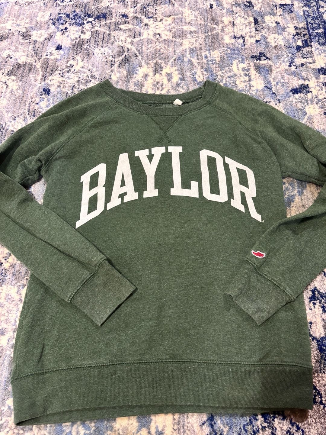 League Collegiate Wear Baylor Triblend Sweatshirt Size M Green 2
