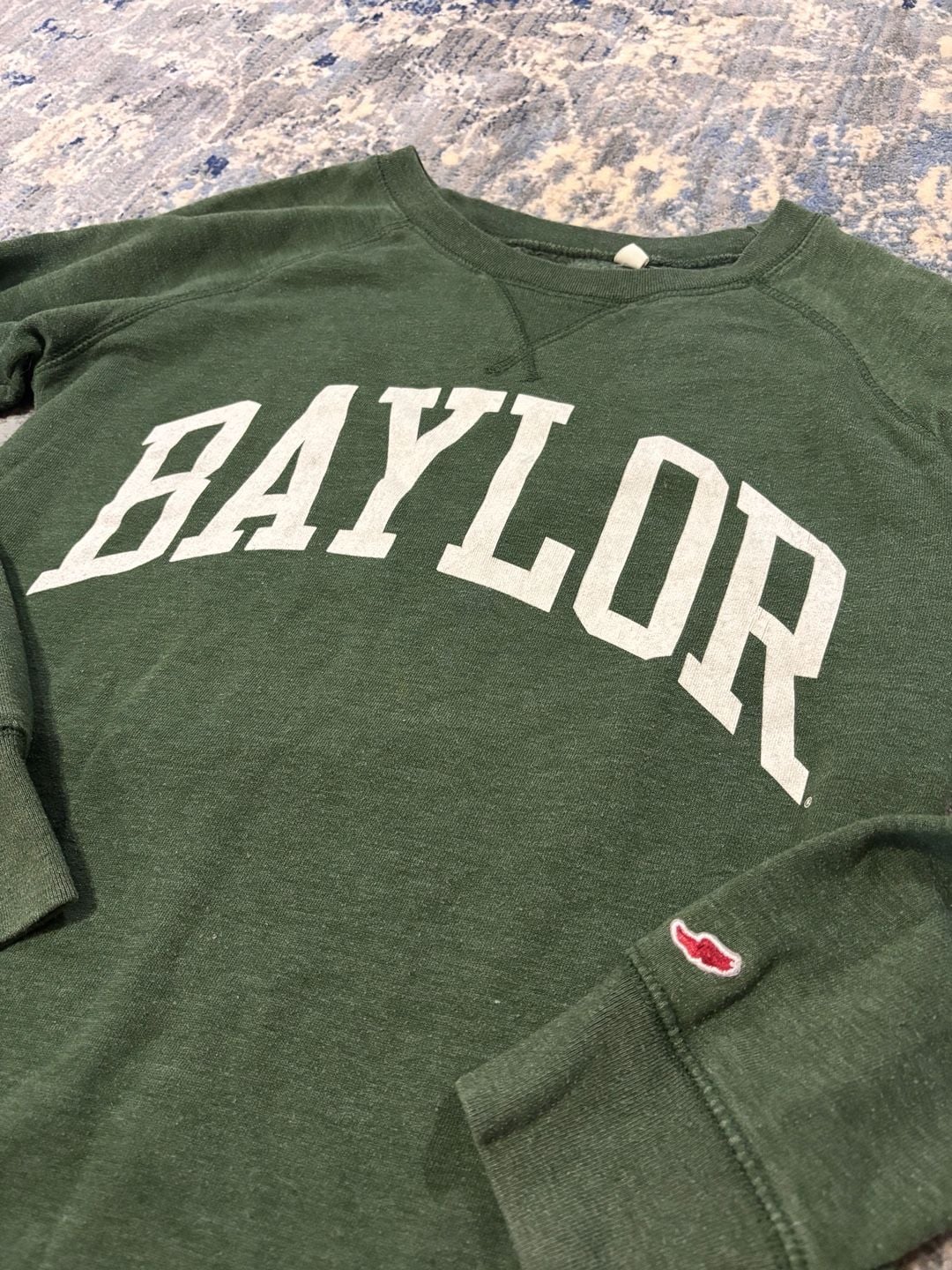 League Collegiate Wear Baylor Triblend Sweatshirt Size M Green 3