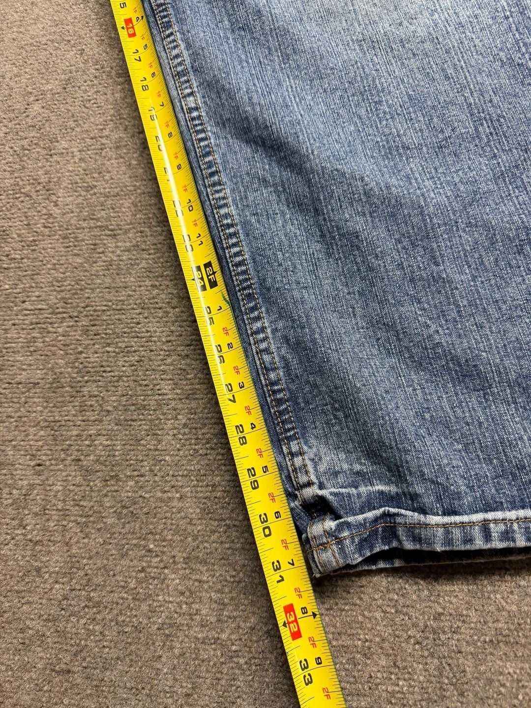 Brooklyn Xpress Baggy Wide Leg Jeans Blue Denim 8