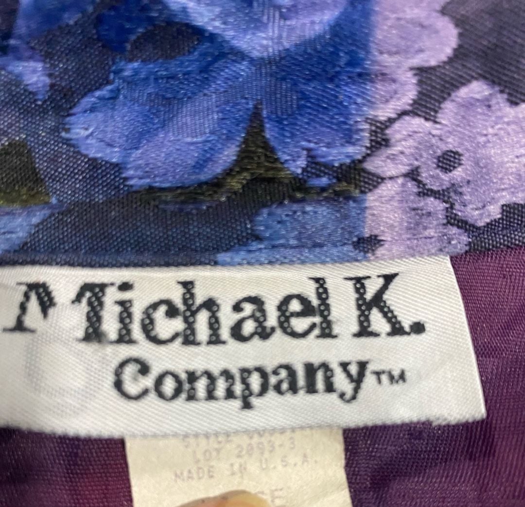 Michael K. Company Vintage Floral Brocade Patchwork Blazer Jacket 7
