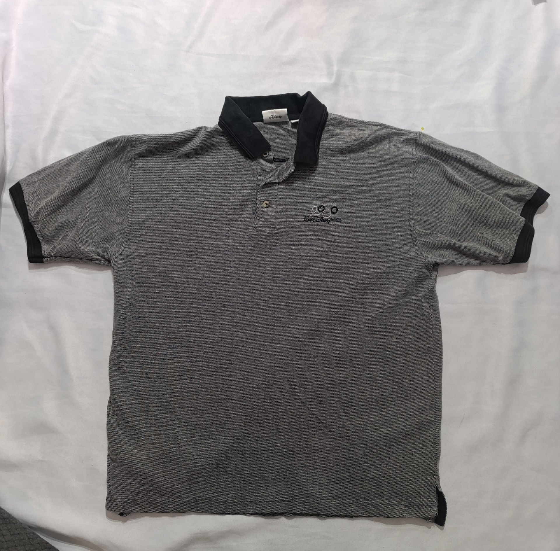 Walt Disney World 2000 Polo Shirt Size M Gray Black 2