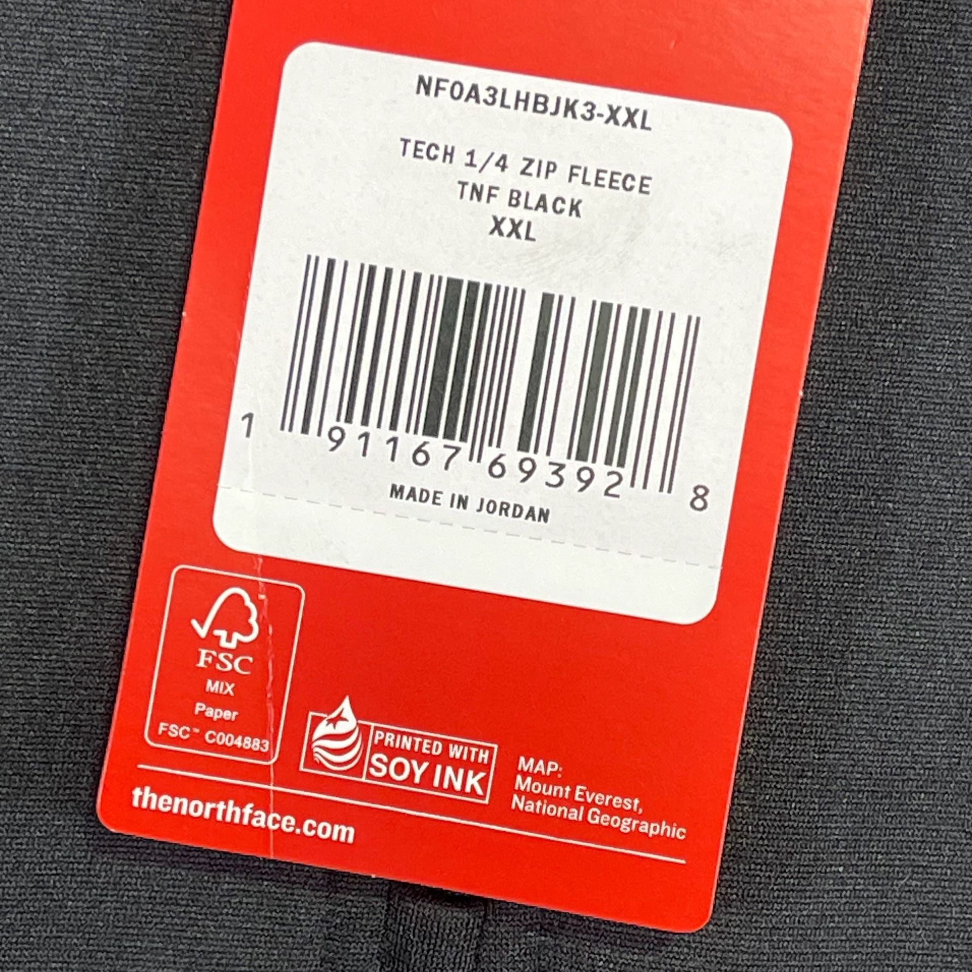 The North Face Tech 1/4 Zip Fleece XXL Black NWT 4