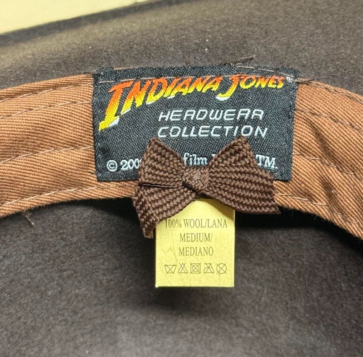 Indiana Jones Headwear Collection Fedora Hat Size Medium 5