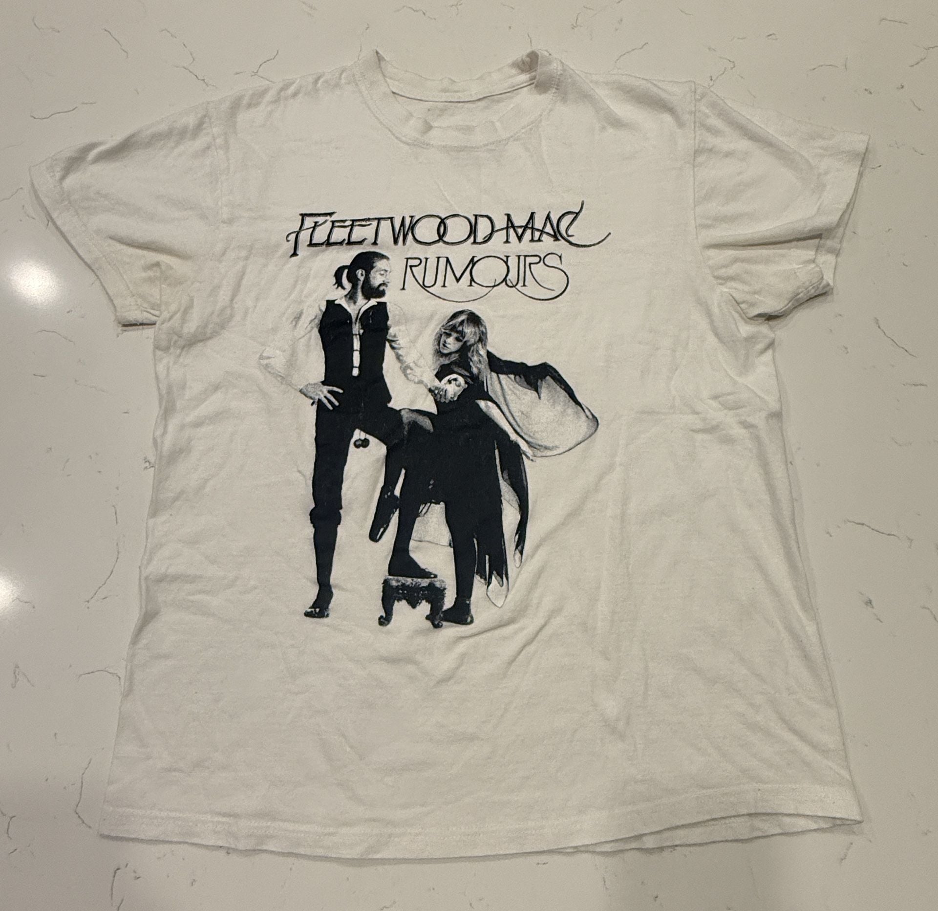 Fleetwood Mac Rumours T-Shirt Size L White Band Graphic Tee 2