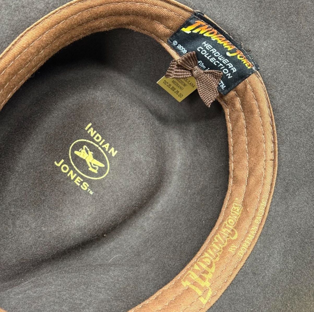 Indiana Jones Headwear Collection Fedora Hat Size Medium 6