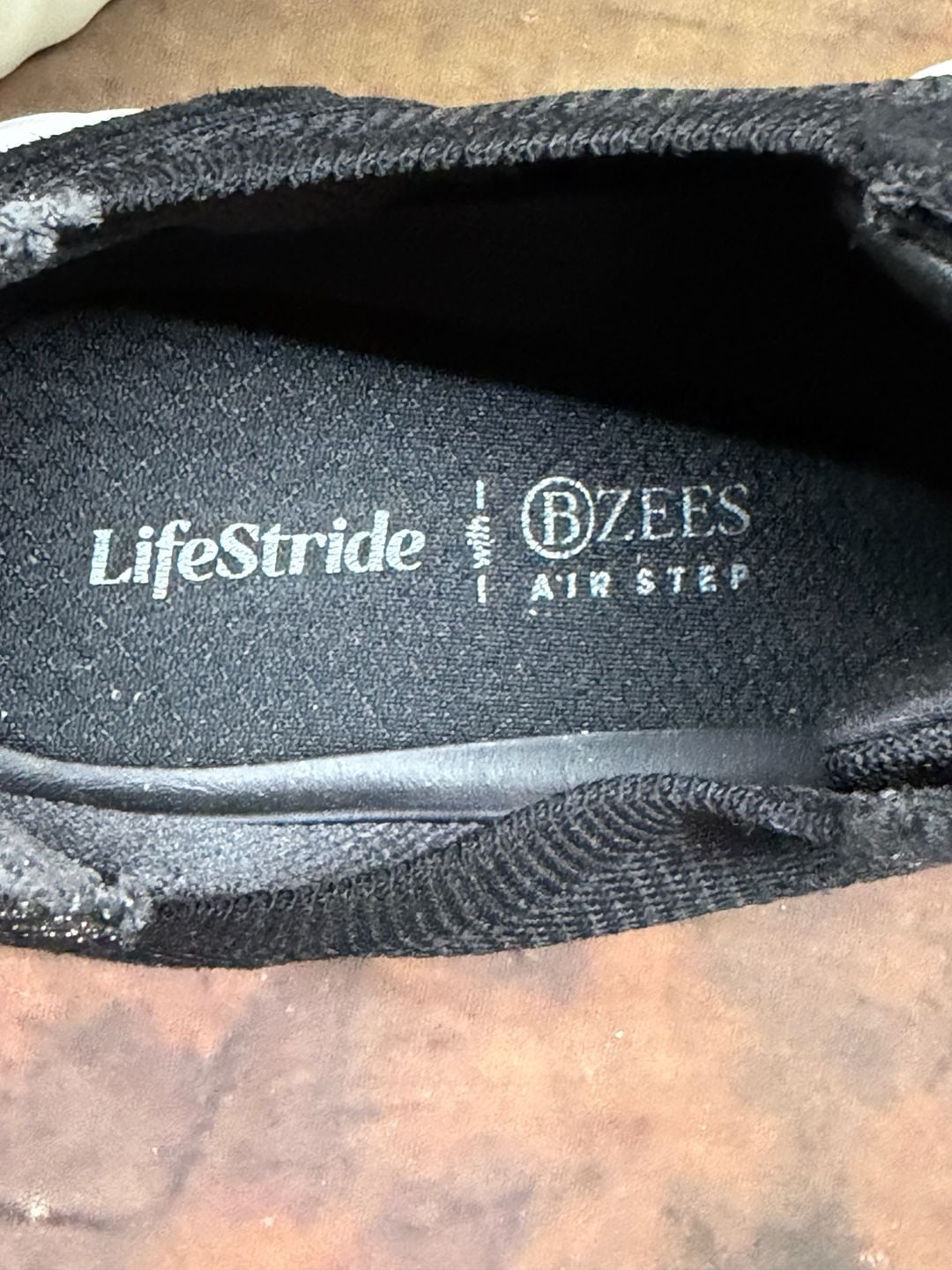 LifeStride Sneakers Black Knit Slip On Shoes size 7.5 3